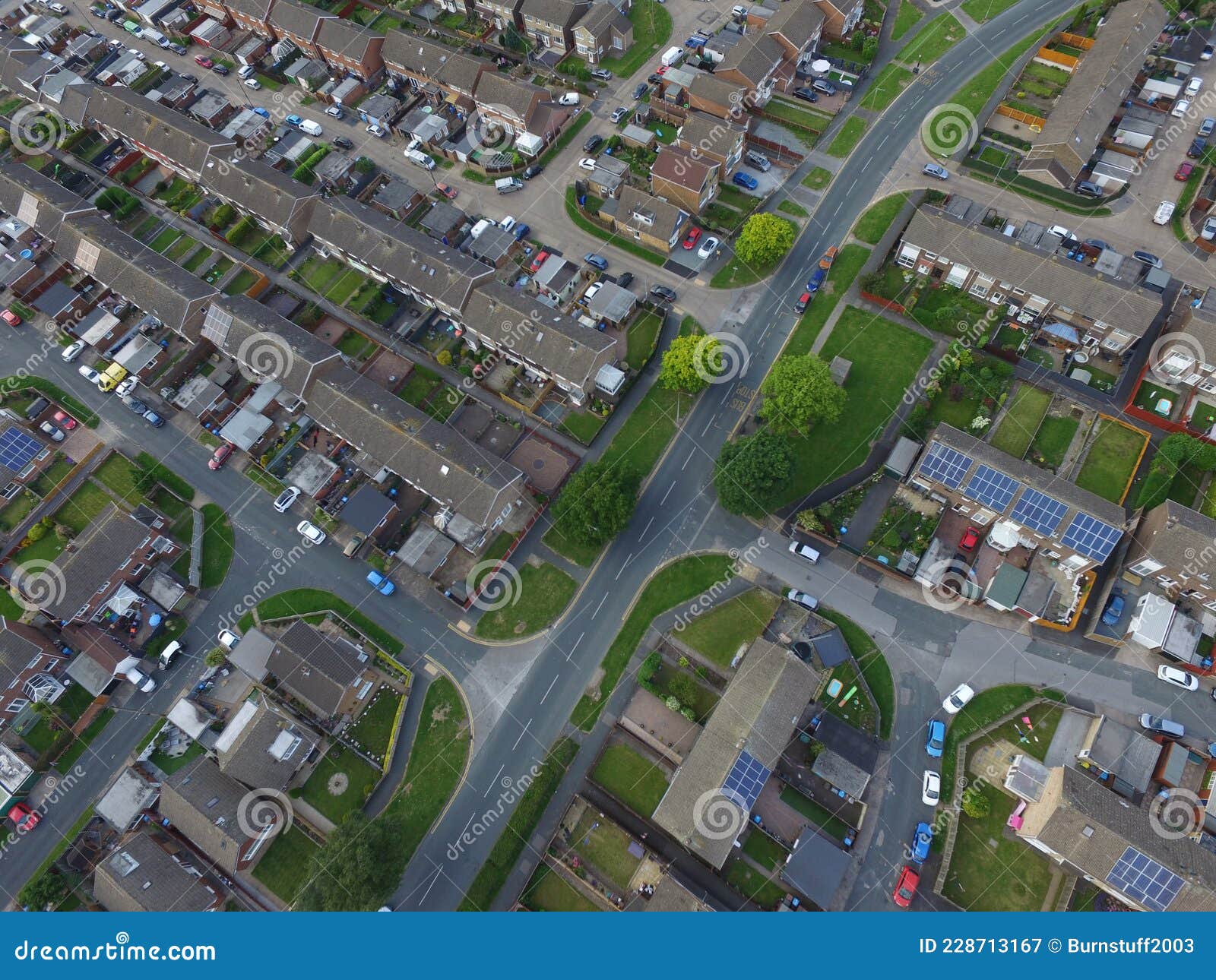 Aerial View of Sutton Park, Kingston upon Hull Stock Image - Image of