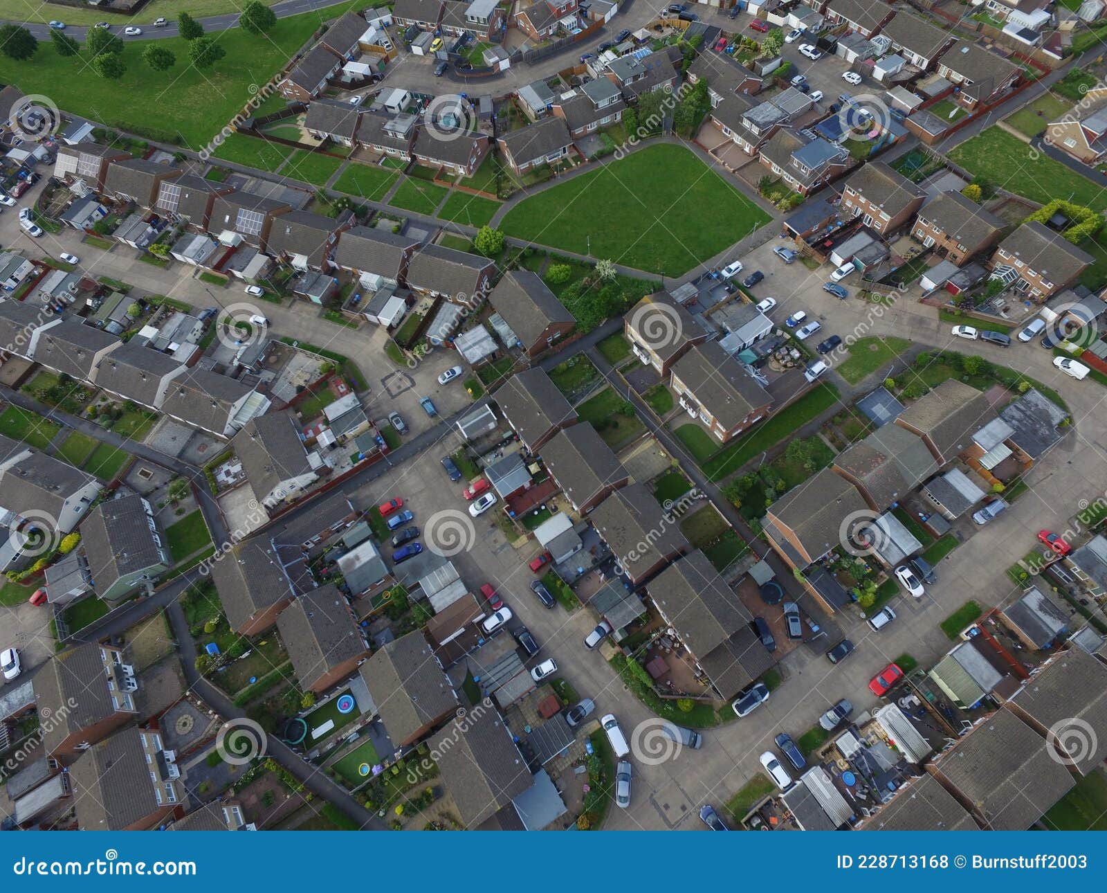 Aerial View of Sutton Park, Kingston upon Hull Stock Photo - Image of