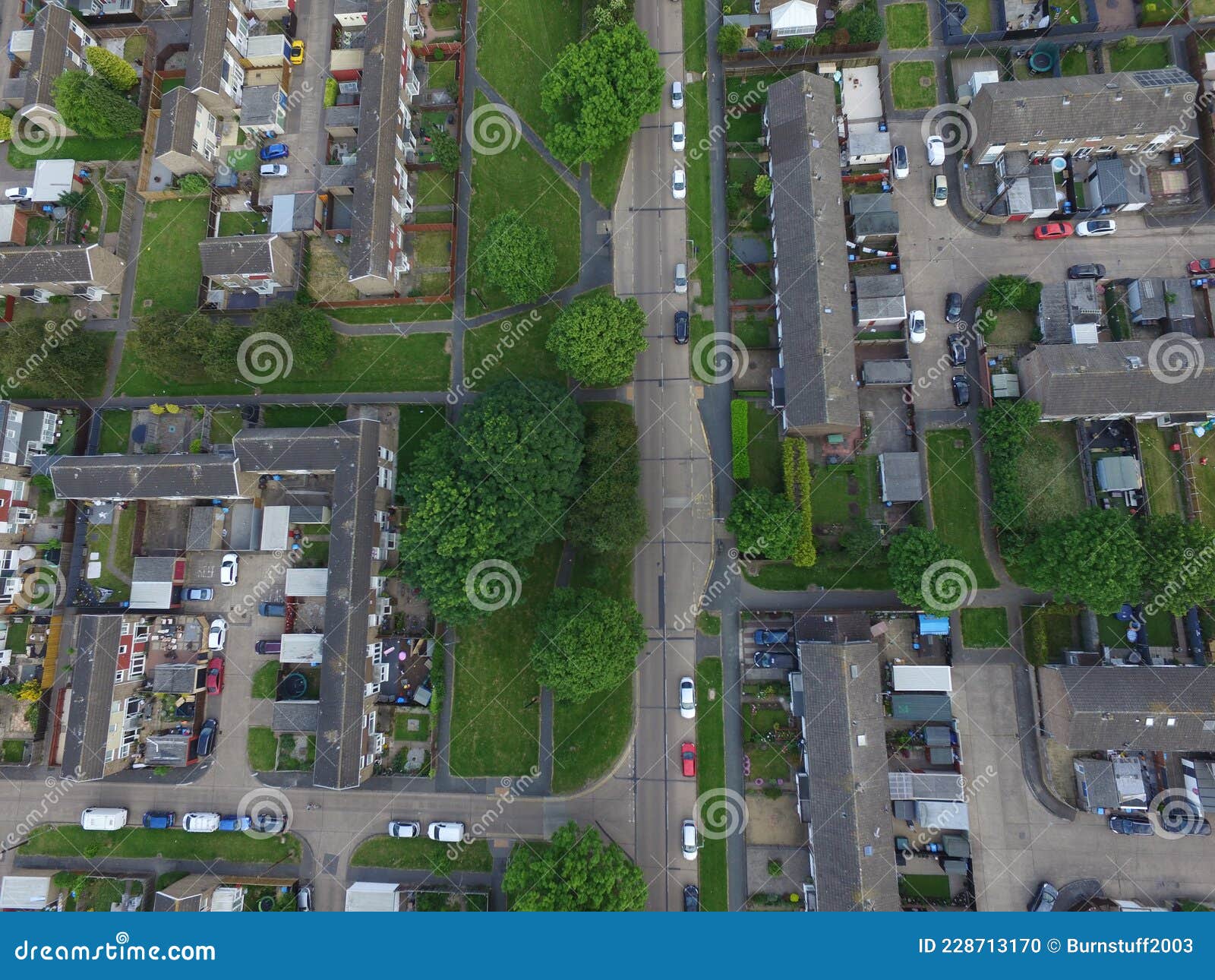 Aerial View of Sutton Park, Kingston upon Hull Stock Photo - Image of