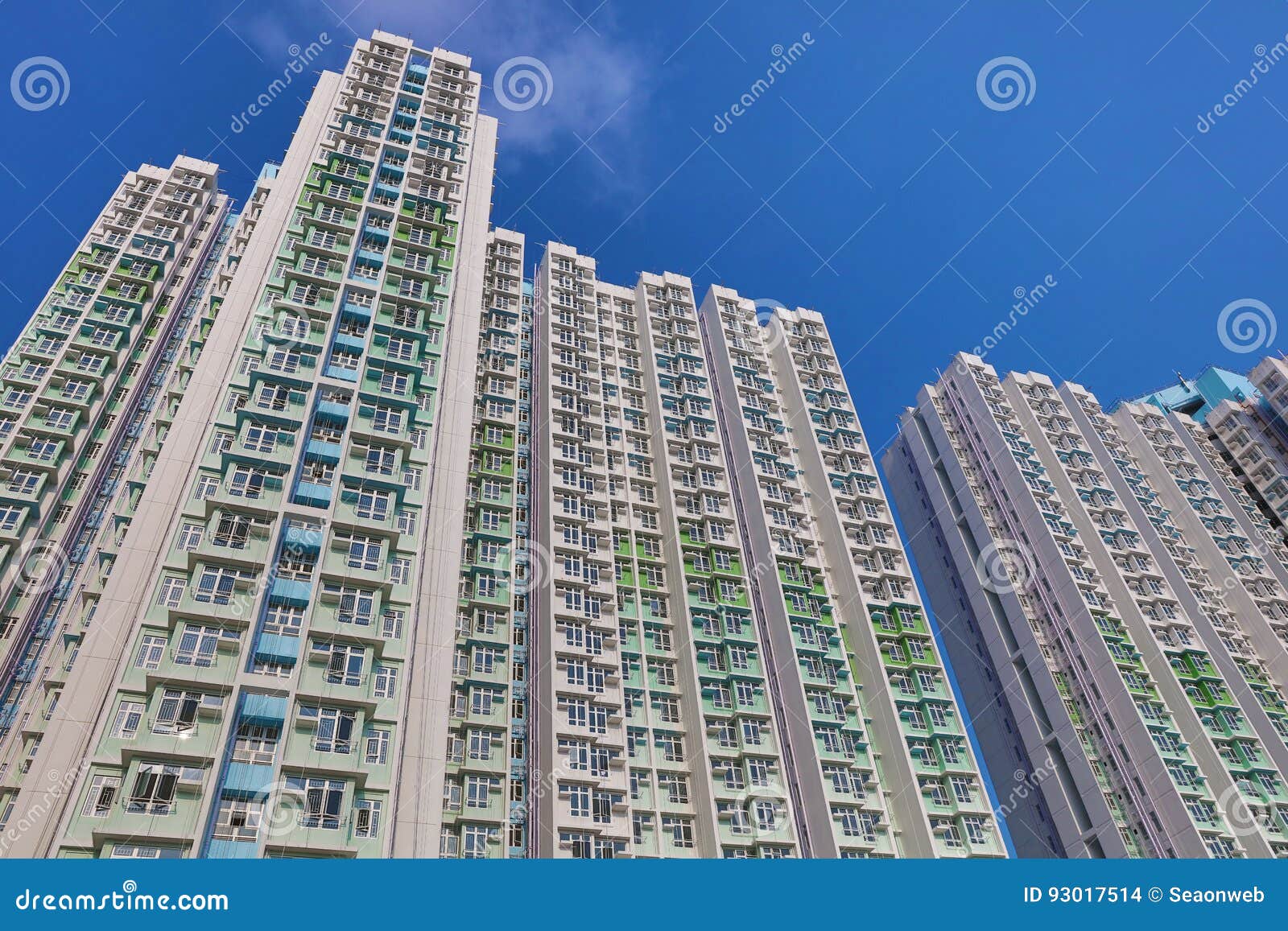 Housing Estate of on Tai Estate at 2017 Stock Photo Image of building