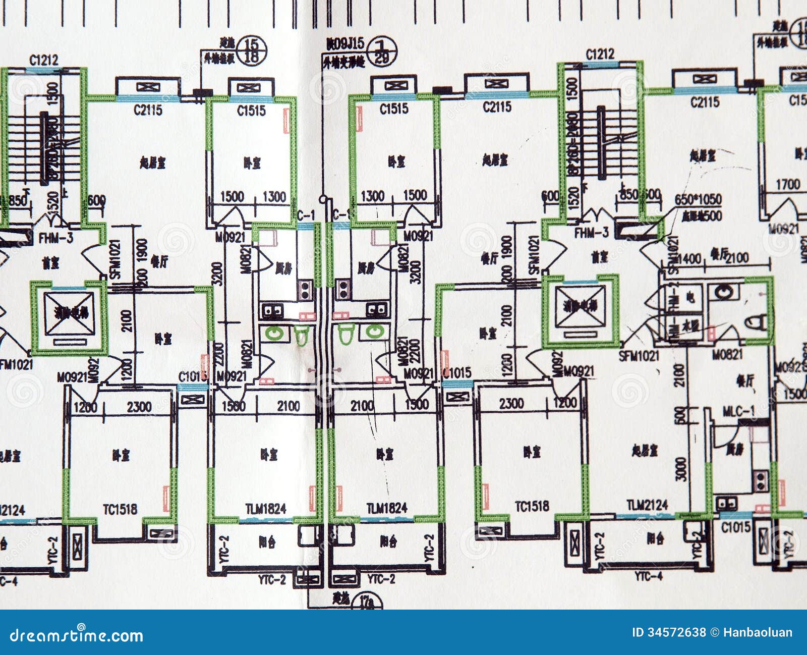 Housing plane drawings stock photo Image of arrangements 