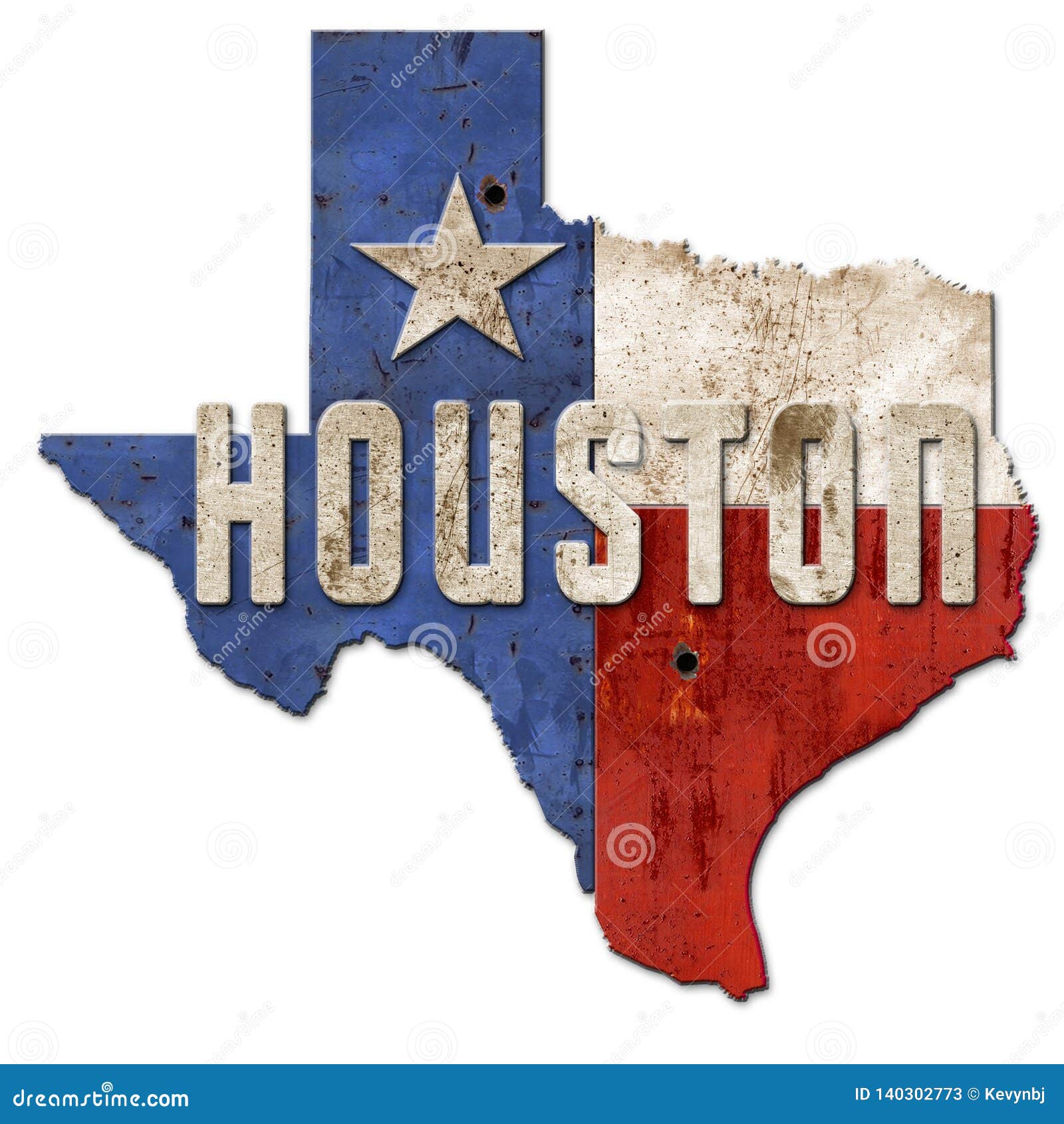 houston sign grunge texas flag lone star metal