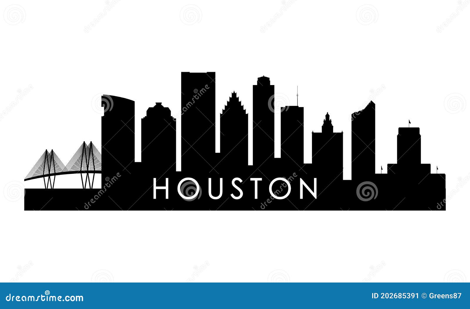 Houston Skyline SVG