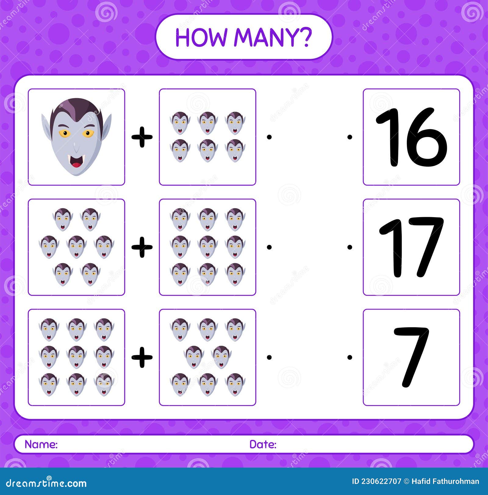 how-many-counting-game-with-vampire-worksheet-for-preschool-kids-kids-activity-sheet-stock
