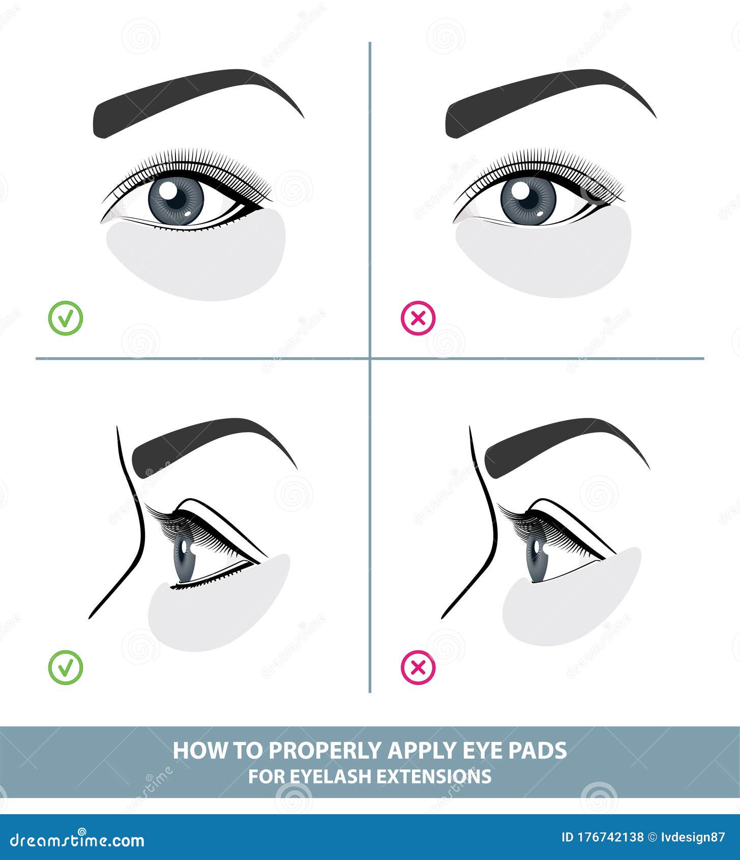 how to apply under eye patches and protection pads for eyelash extensions properly. hold down bottom eyelashes