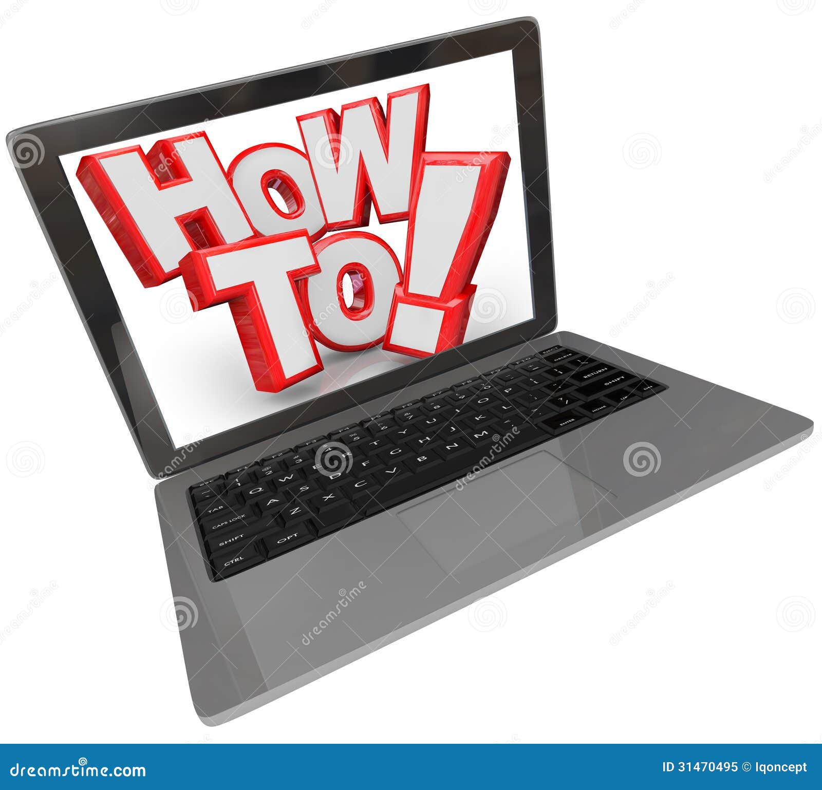 How To 3D Words Laptop Computer Finding Instructions ...