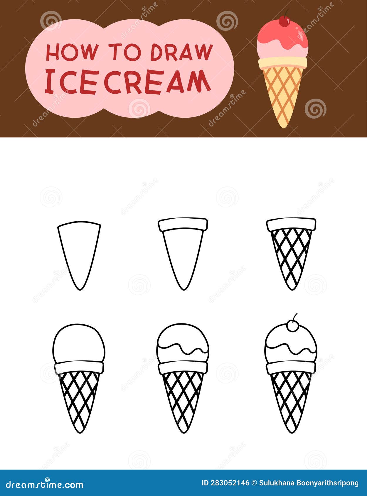 Ice Cream Sundae Drawing Stock Photos - Free & Royalty-Free Stock Photos  from Dreamstime