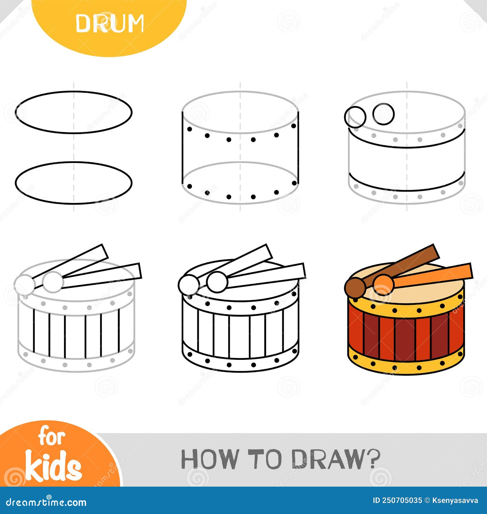 Top 98+ Images how to draw a drum set step by step Latest