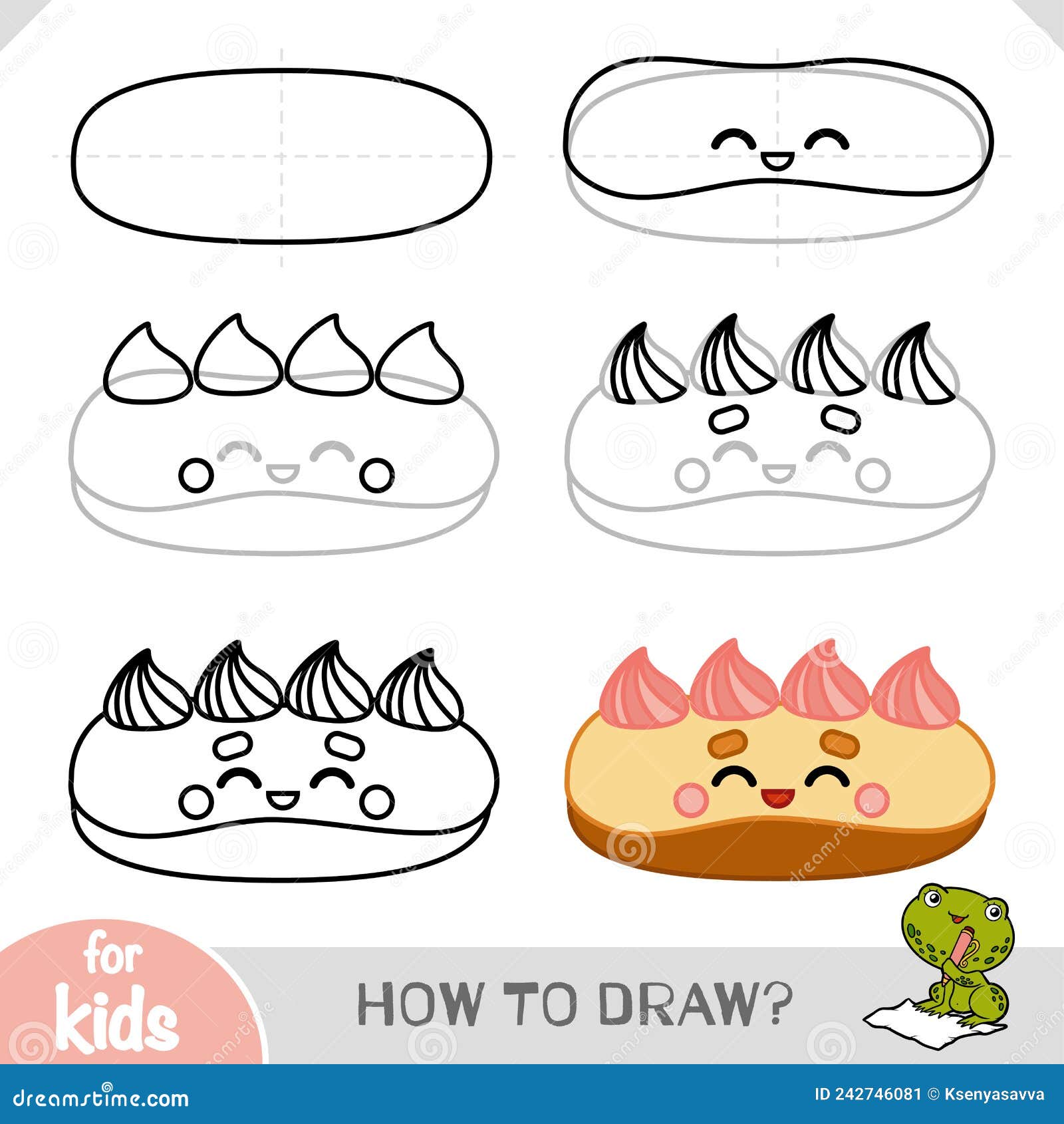 HOW TO DRAW A CUTE DONUT KAWAII EASY STEP BY STEP, DIBUJOS KAWAII