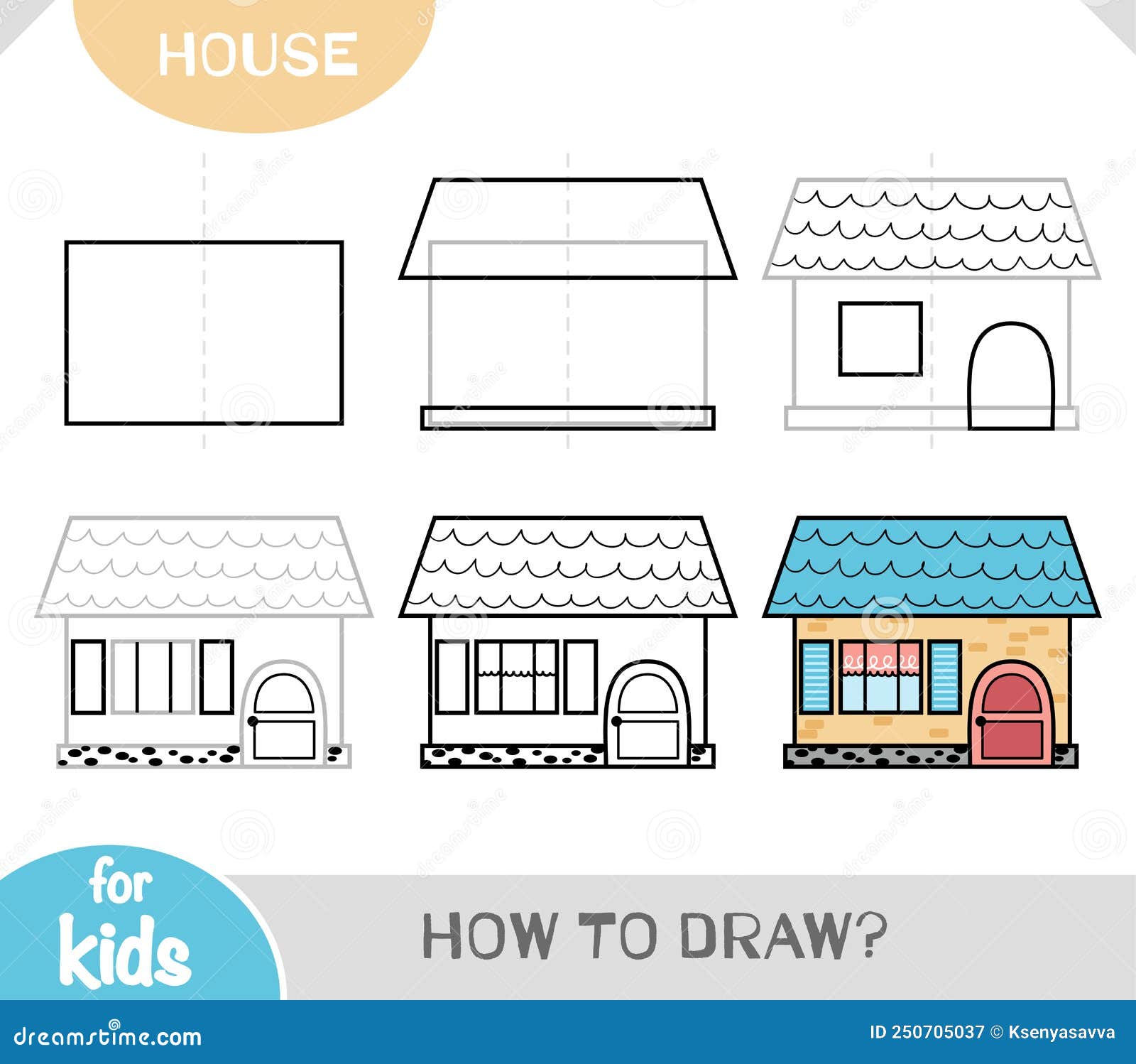 How to Draw a House for Kids House Drawing for Kids