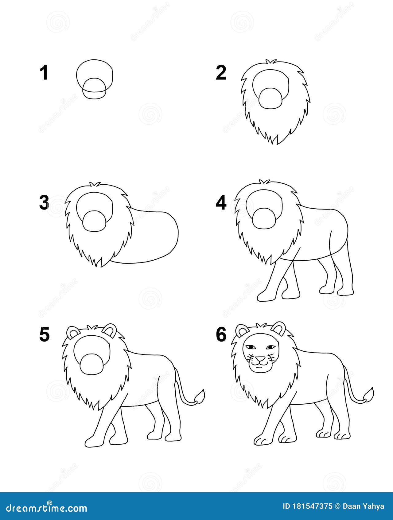 How To Draw A Lion Cartoon - Crazyscreen21