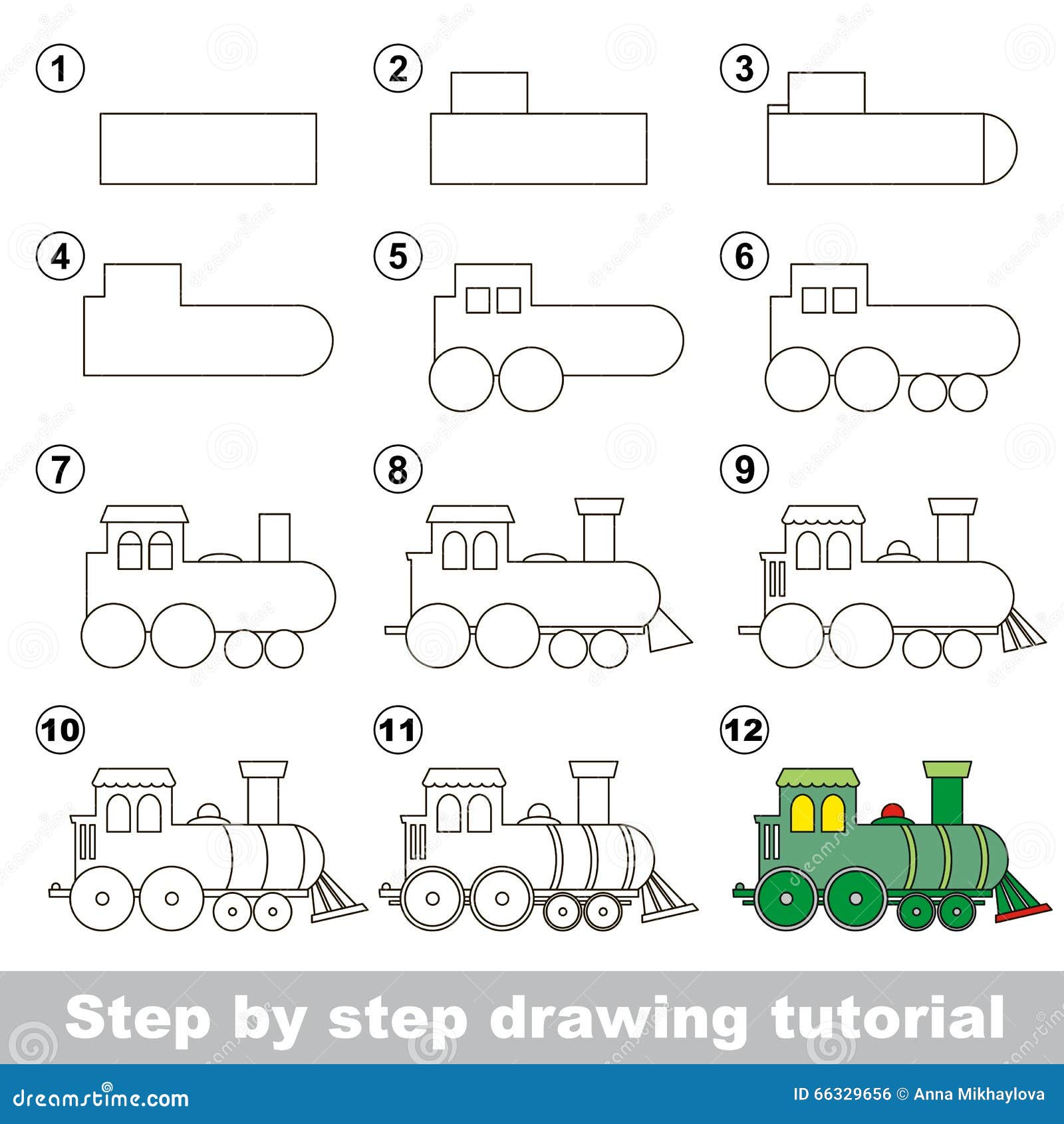 Collection 99+ Images how to draw a train step by step Latest