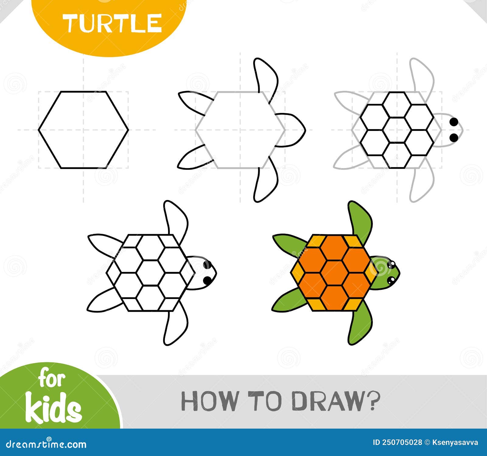How To Draw Crab for Children - How To Draw Turtle Children Step Drawing Tutorial Simple Guide Learning 250705028 