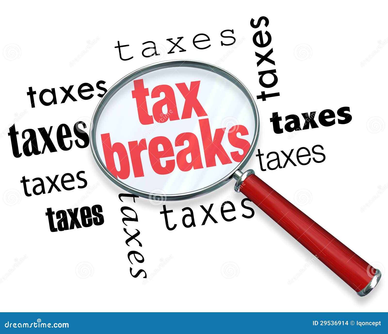 how to find tax breaks - magnifying glass