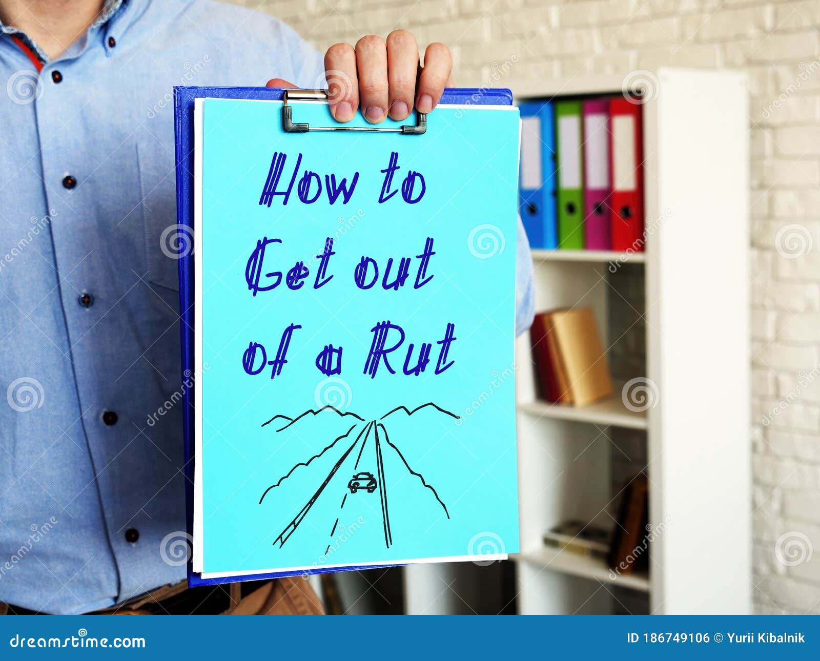 how-to-get-out-of-a-rut-phrase-on-the-piece-of-paper-stock-photo