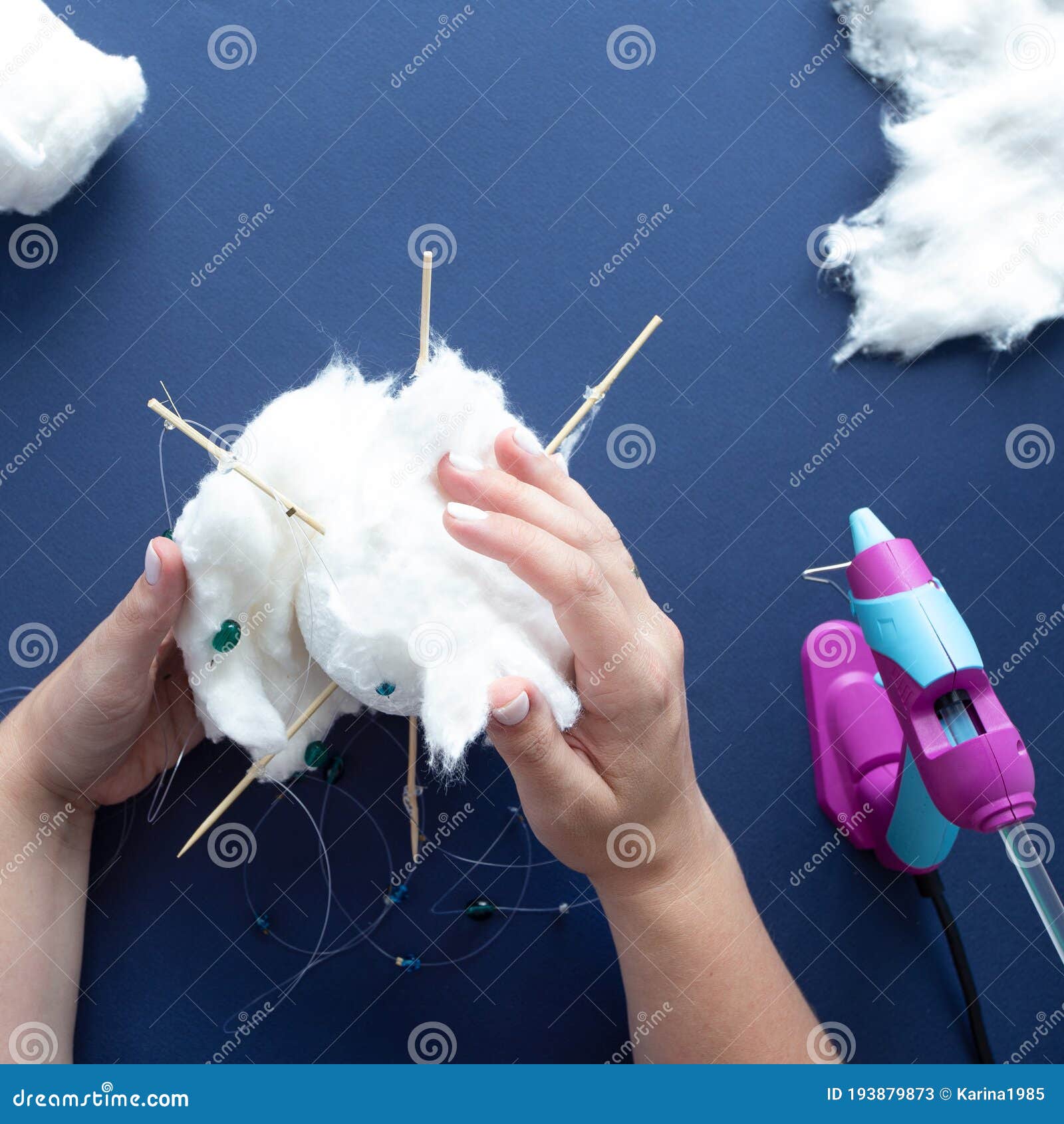 How To Make Cotton Clouds for Kids Room. Step by Step Instructions ...
