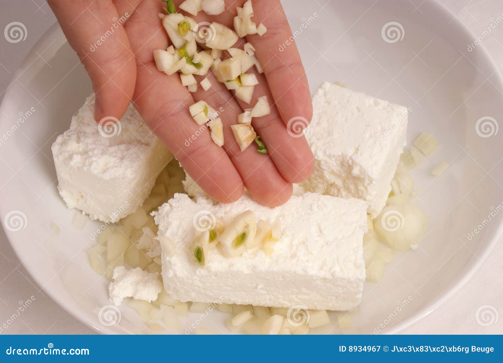 How To Make Homemade Cottage Cheese Spread Stock Image Image of