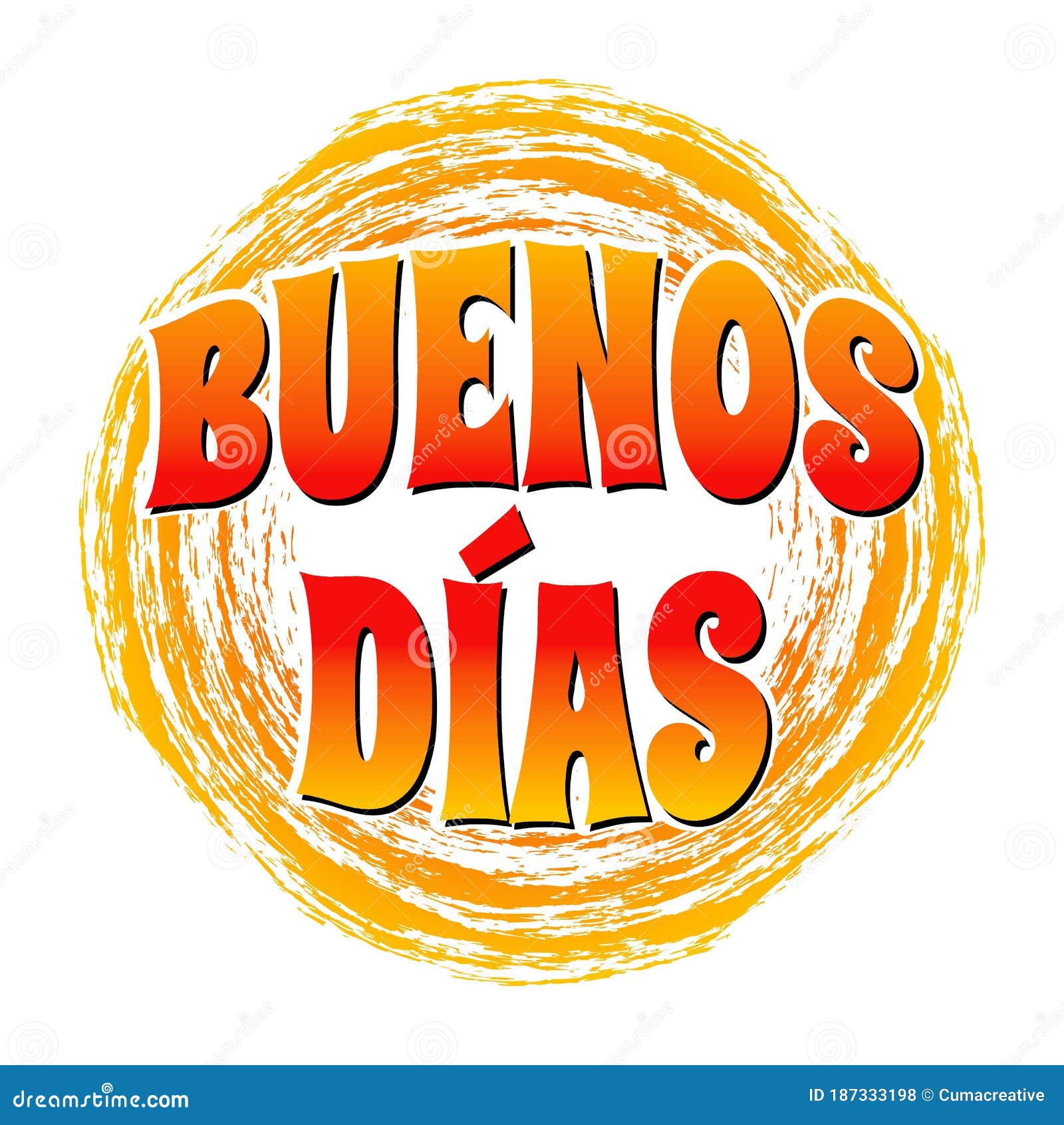 How To Say Good Morning in Spanish - Buenos DÃas Stock Illustration - Illustration of graphic, lettering: 187333198 How To Say Good Morning In Spanish - Buenos Dãas Stock Illustration - Illustration Of Graphic, Lettering: 187333198