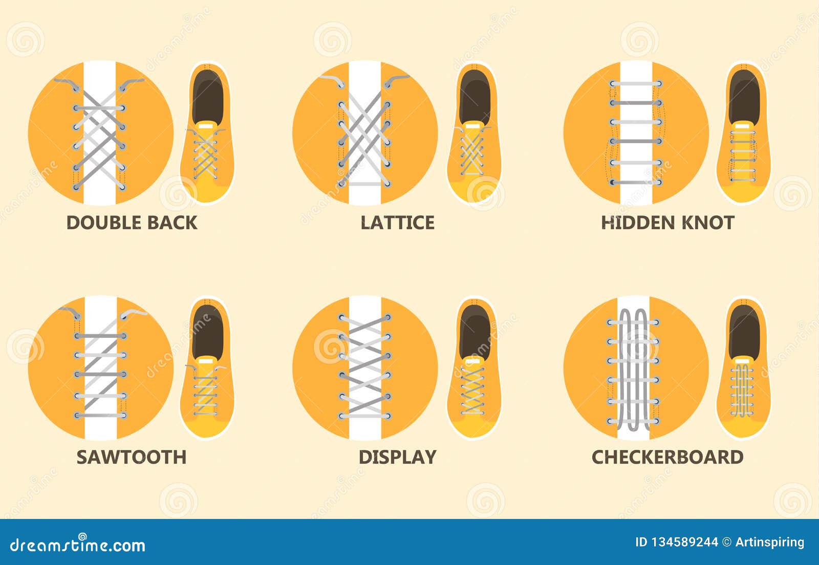 different types to tie shoelaces