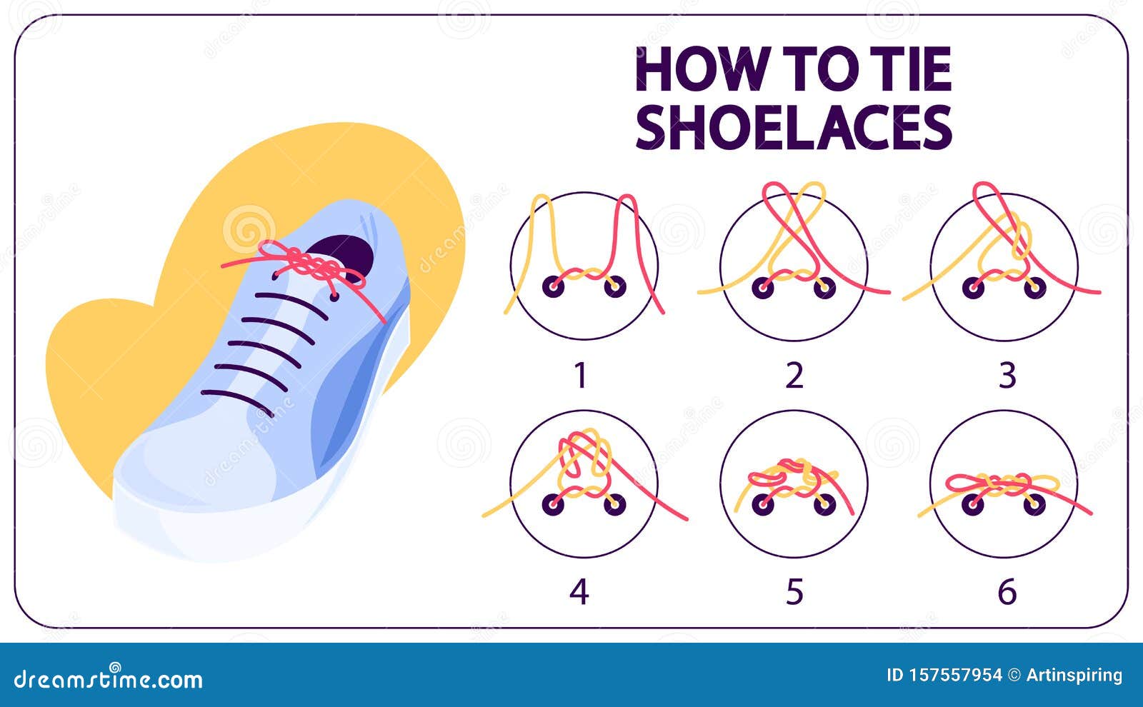 Tying Shoe Steps Clip Art