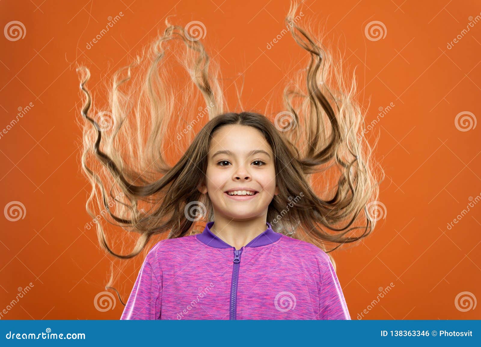 How To Treat Curly Hair. Nice and Tidy Hairstyle. Easy Tips Making Hairstyle  for Kids. Small Child Long Hair Stock Photo - Image of mask, girl: 138363346
