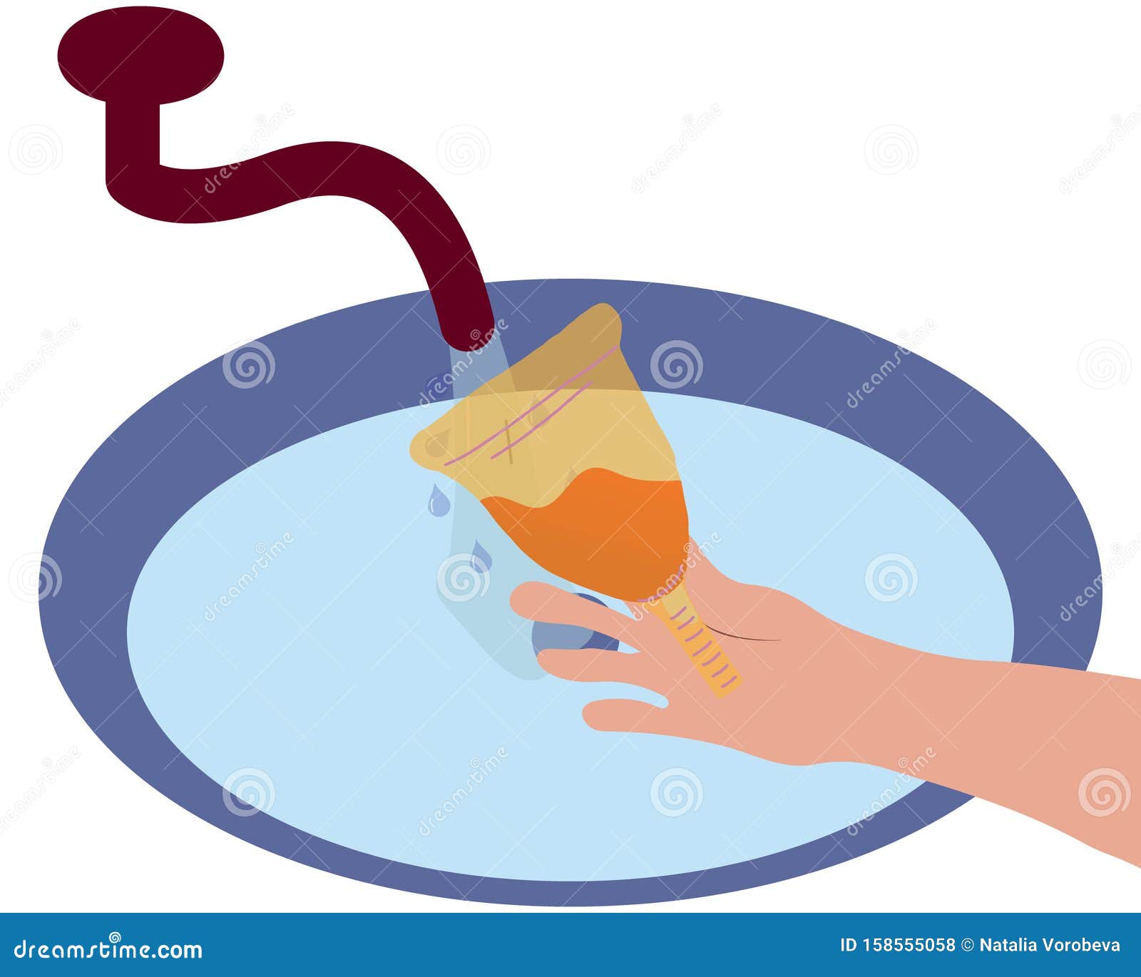 How To Wash Menstrual Cups Illustration Stock Illustration - Illustration  of period, doodle: 158555058