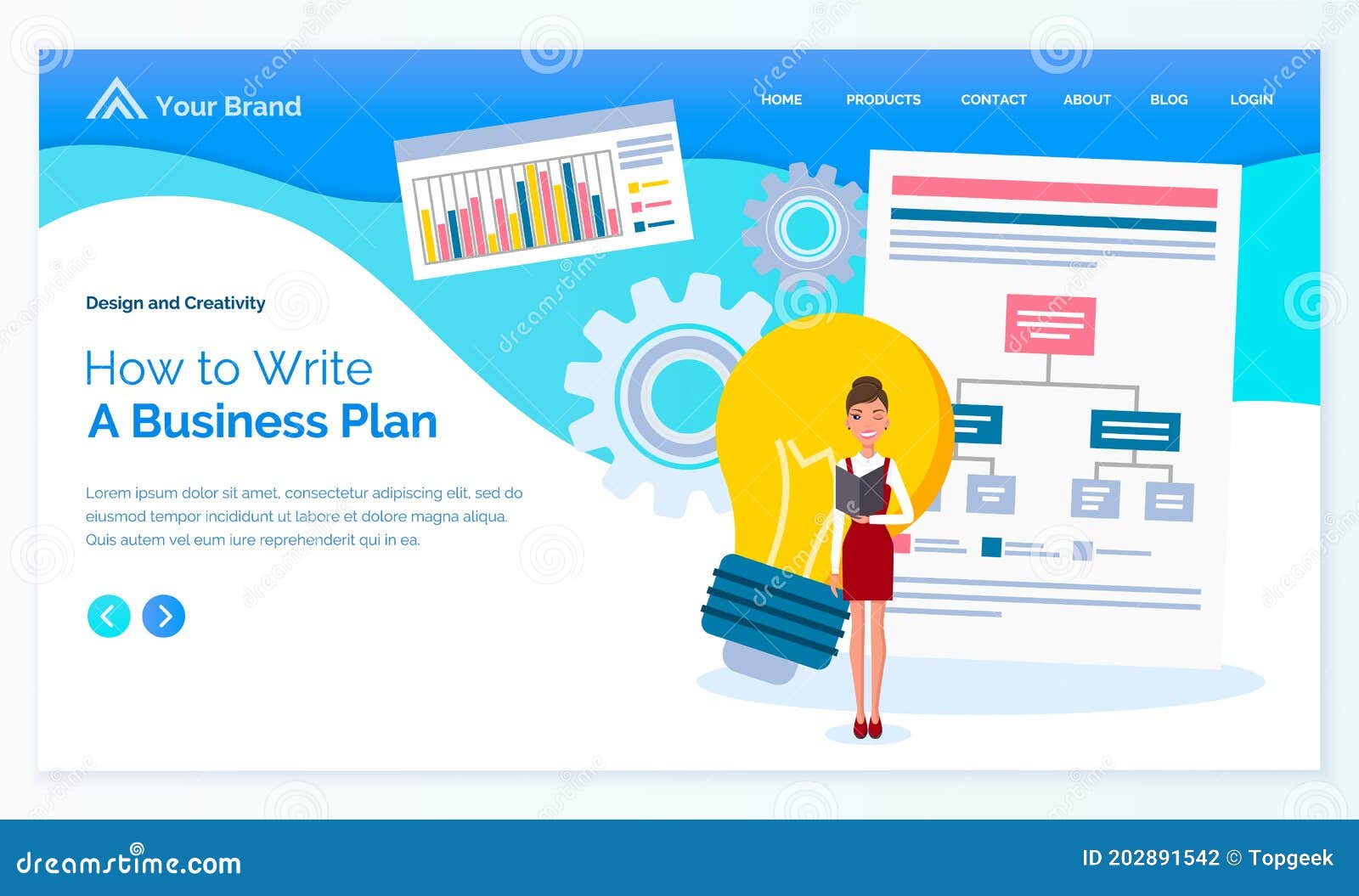 How To Write A Business Plan Vector Illustration Banner. Project