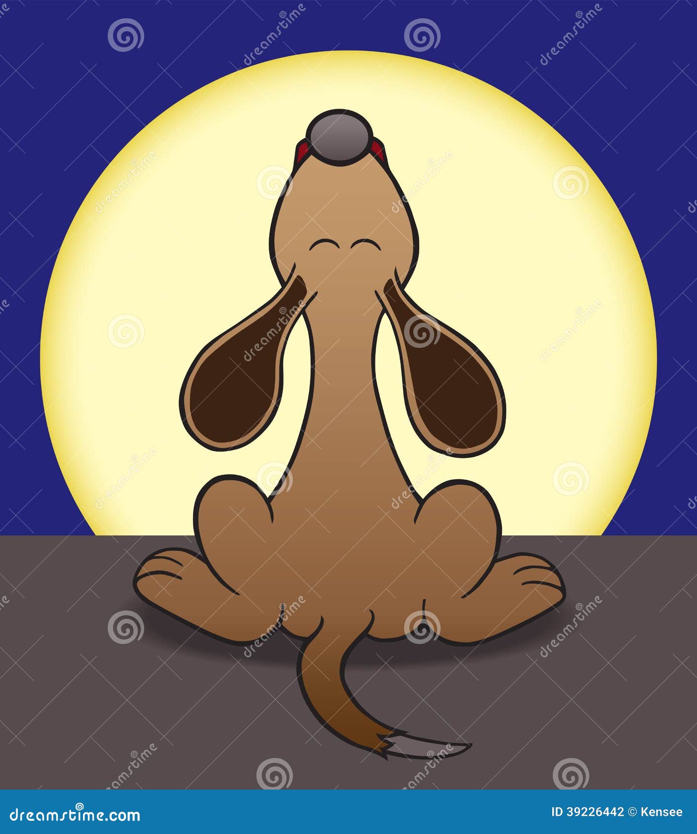 Howling Dog stock vector. Illustration of lunar, annoying - 39226442