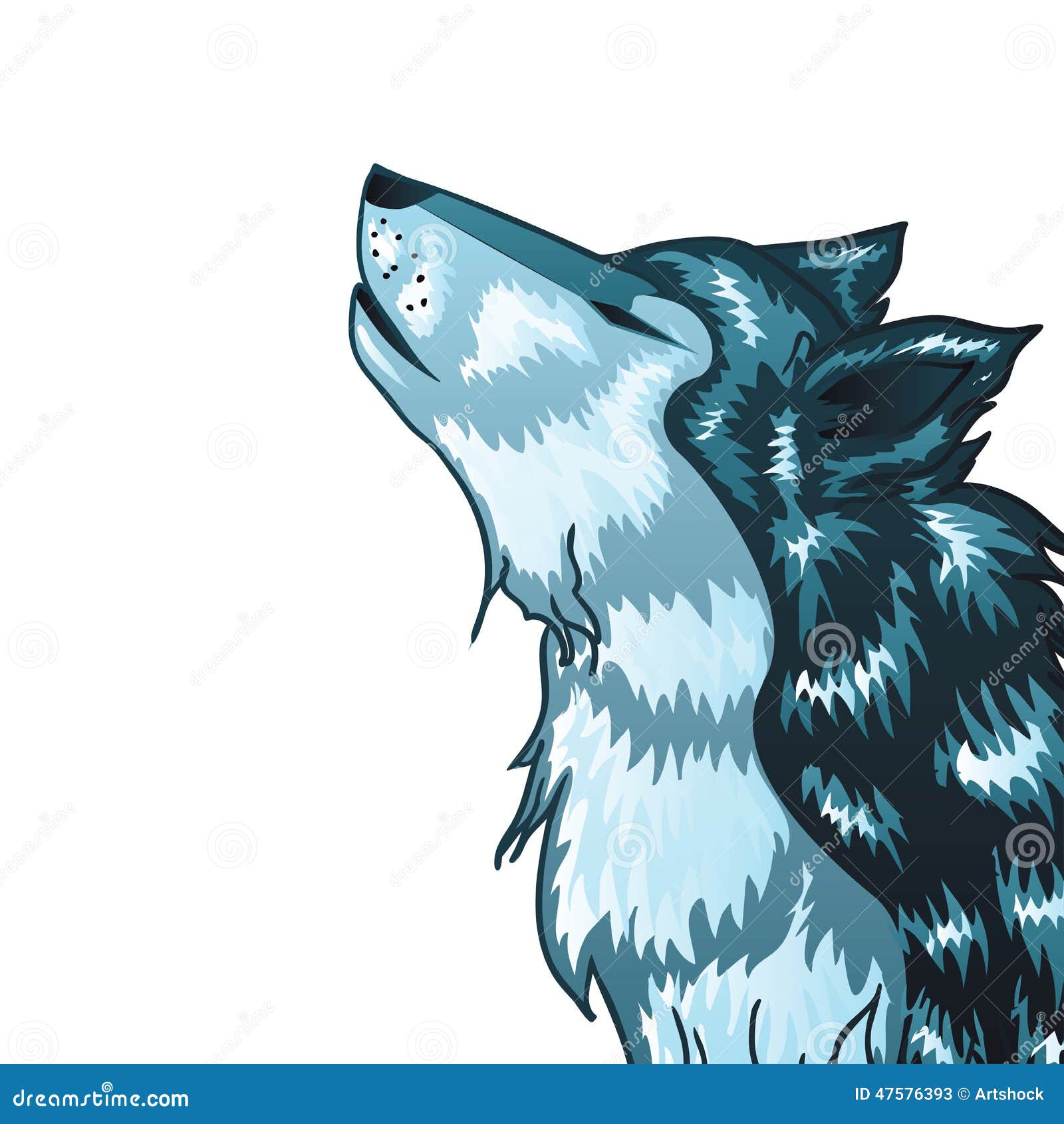 Howling Wolf Head stock vector. Illustration of design - 47576393 Howling Wolf Head stock vector. Illustration of design - 47576393