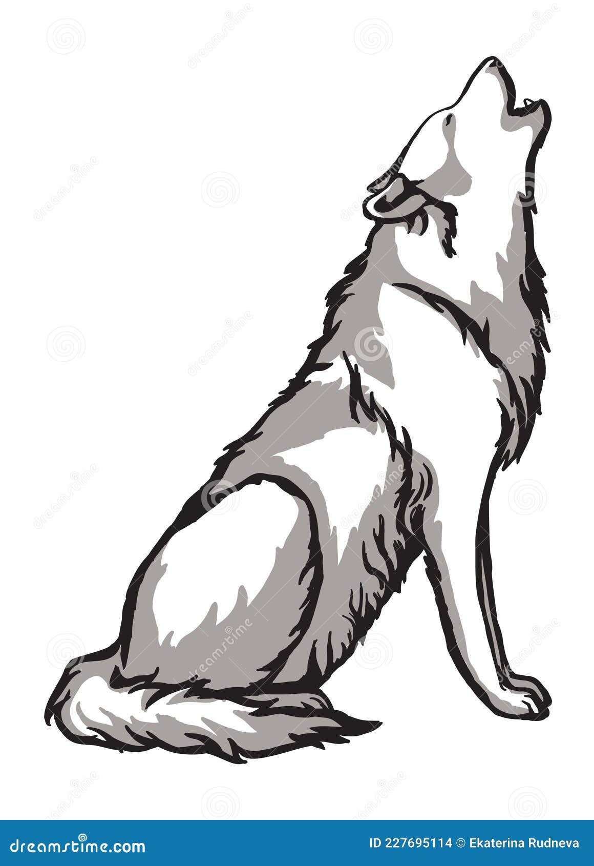 Wolf Howling Wolf Howling Cartoon Isolated On White Coloring Pages Outline Sketch  Drawing Vector, Car Drawing, Wolf Drawing, Cartoon Drawing PNG and Vector  with Transparent Background for Free Download
