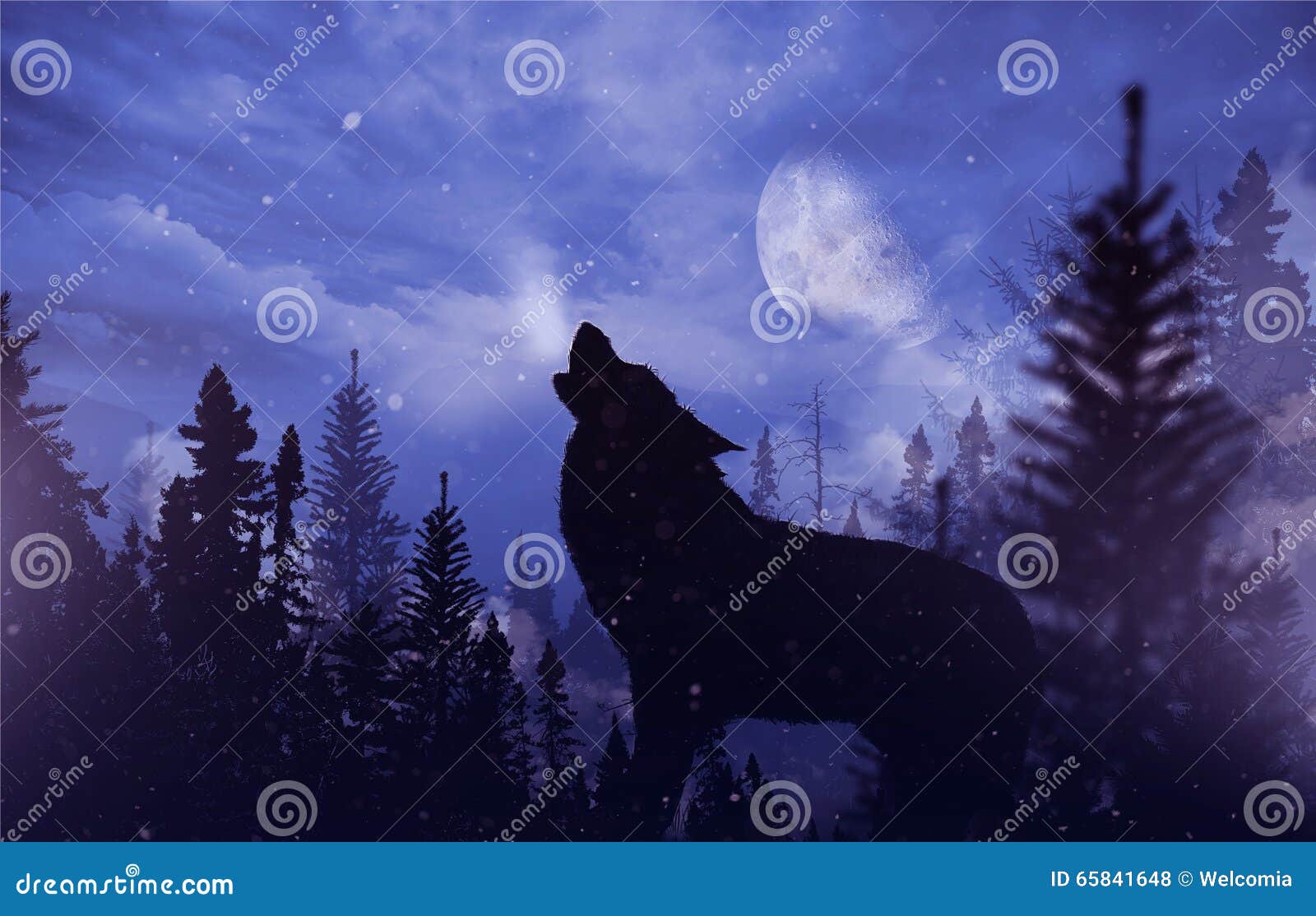 howling wolf in wilderness