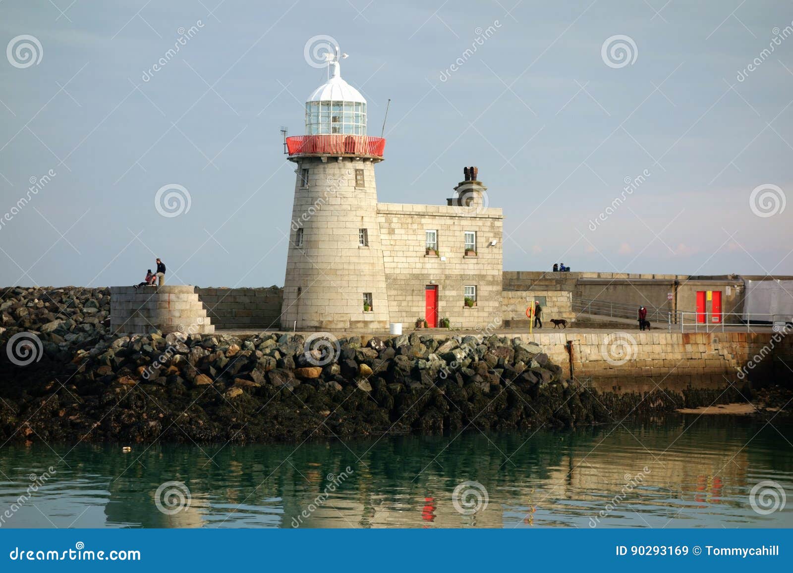 Howth Harbour Lighthouse, County Dublin, Ireland Editorial Stock Image Image of county