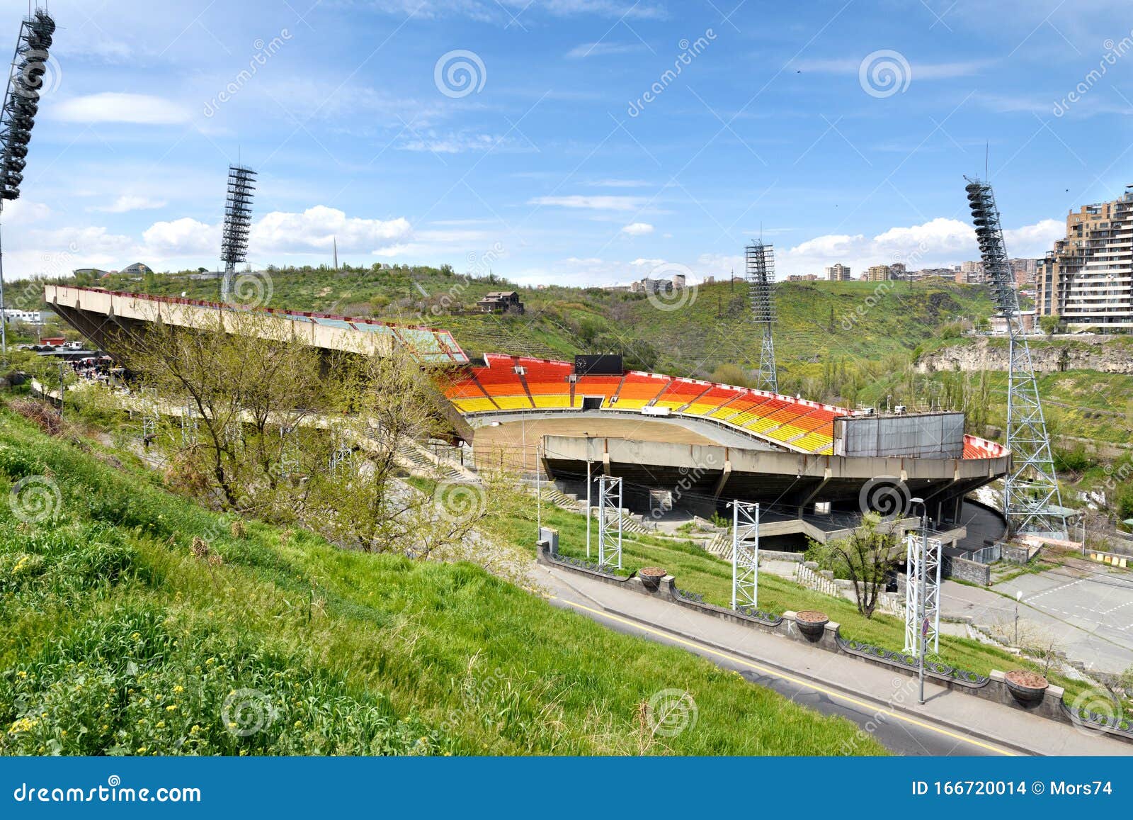 Hrazdan Stadium. the Largest and only Twotier Stadium in Armenia