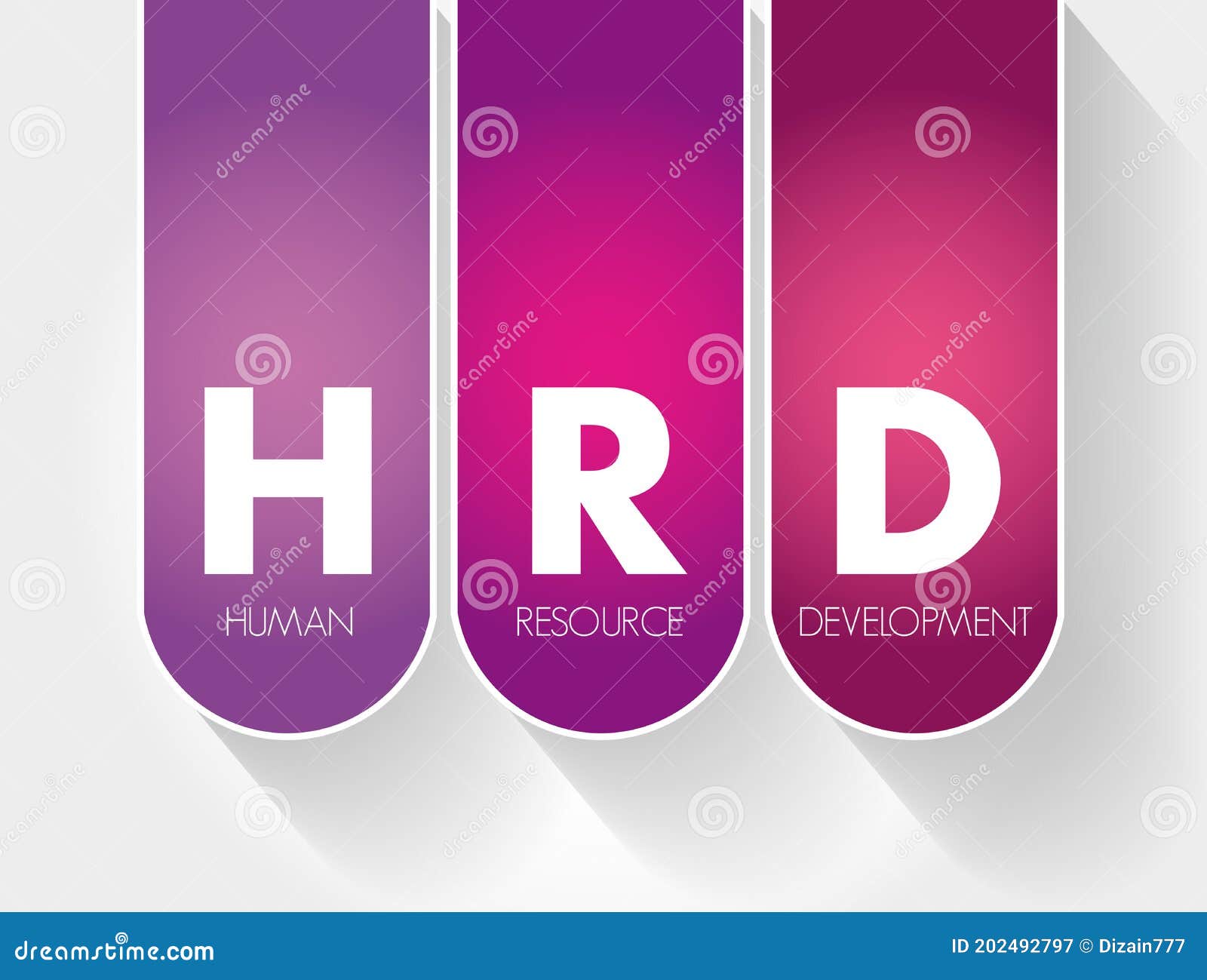 HRD Human Resource Development Acronym Stock Illustration
