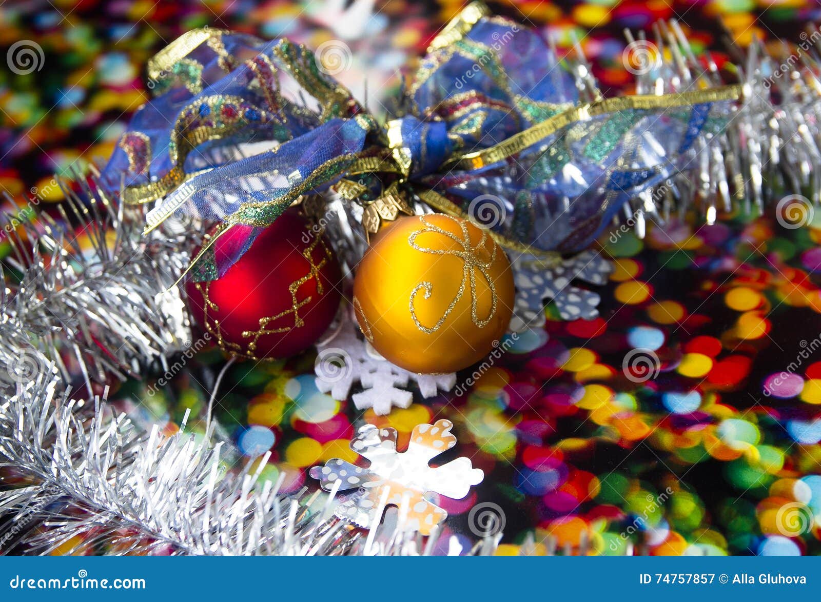 Hristmas Card, New Year , Christmas Stock Image - Image of ball ...