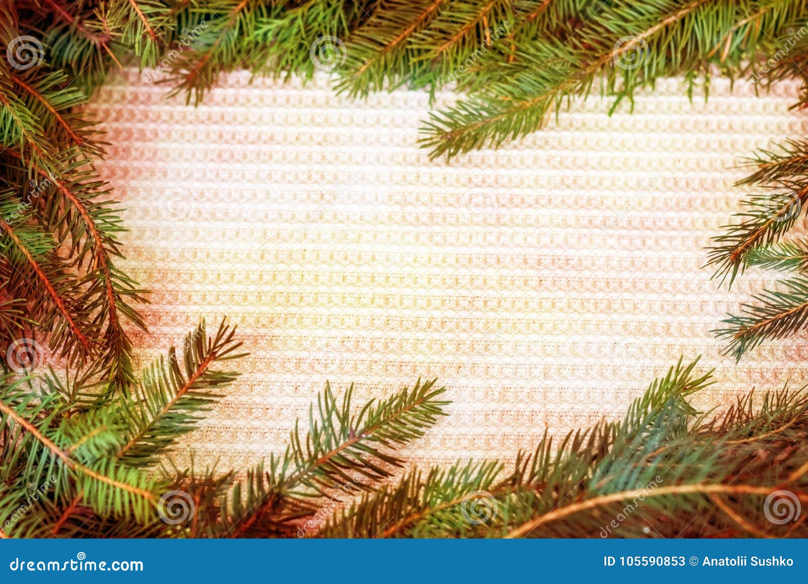 Christmas Design Merry Christmas. Rectangular Frame Made from Stock