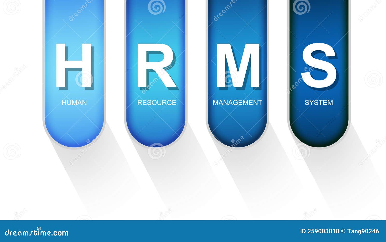 HRMS As Human Resource Management System Acronym Isolated Stock