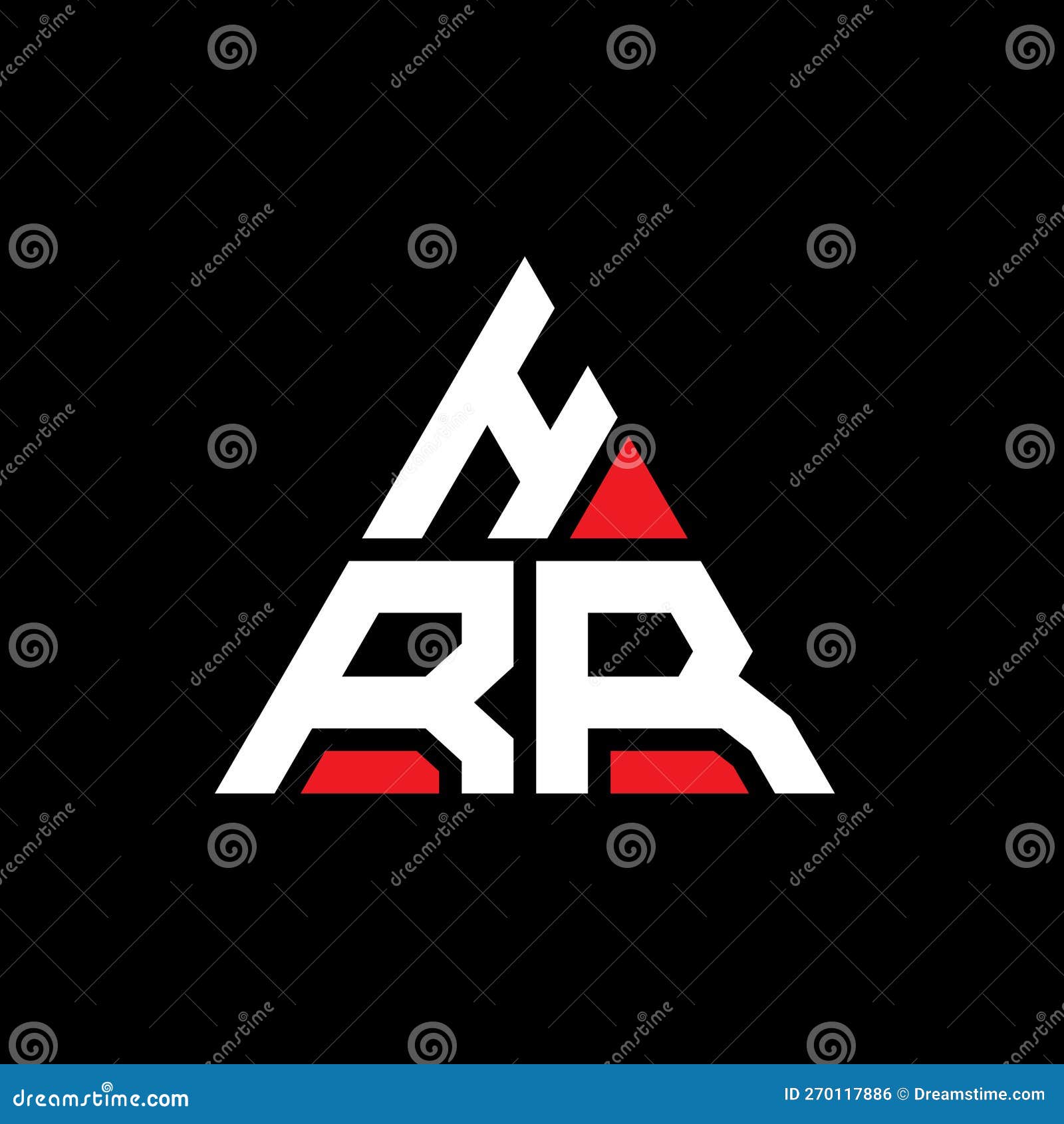 hrr triangle letter logo  with triangle . hrr triangle logo  monogram. hrr triangle  logo template with red