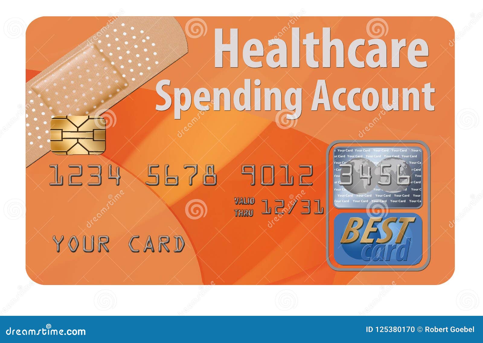 This Is A HSA, Health Care Spending Account Debit Card. Stock Illustration - Illustration of ...