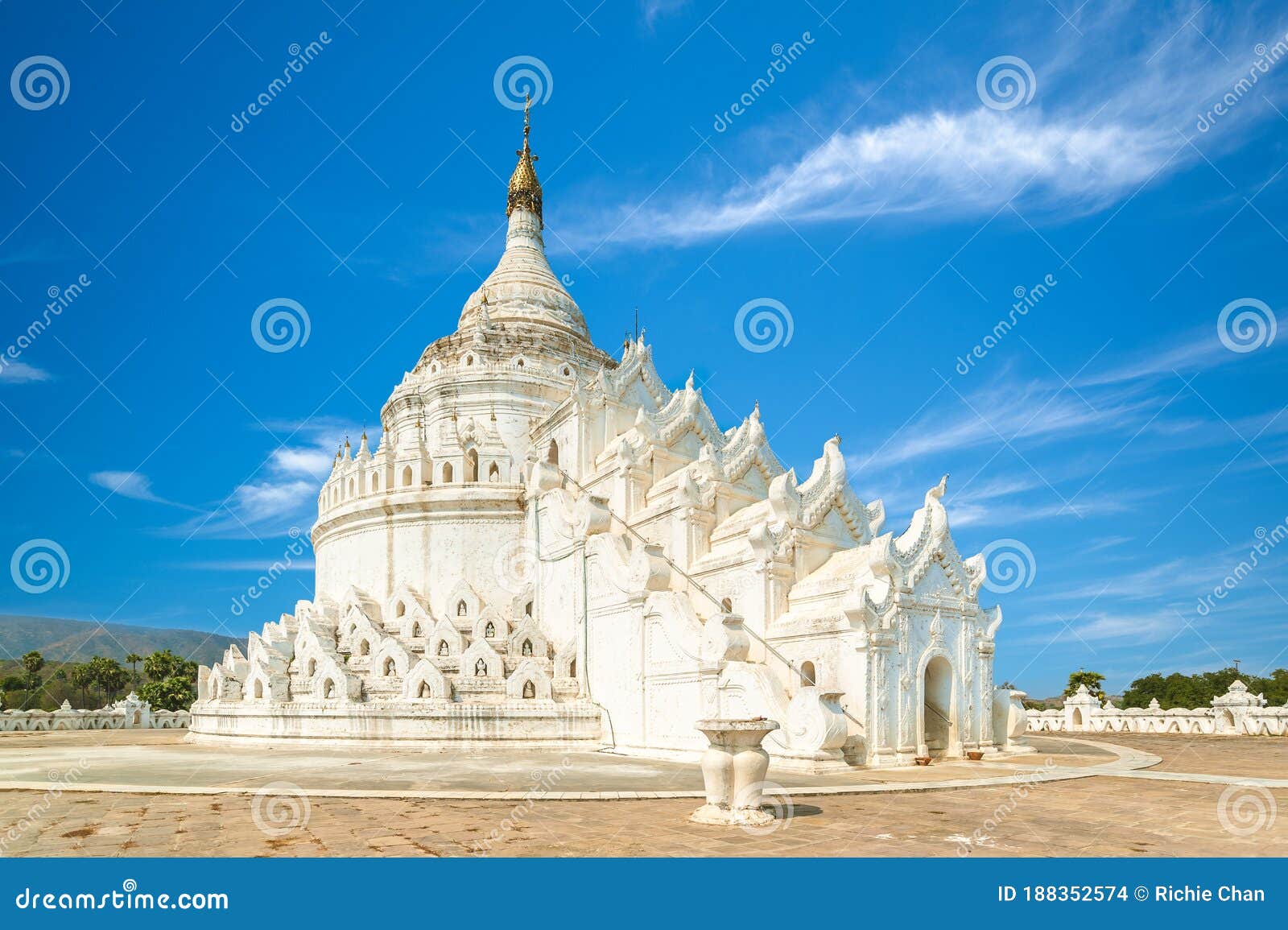 hsinbyume or myatheindan pagoda in mingun, bruma