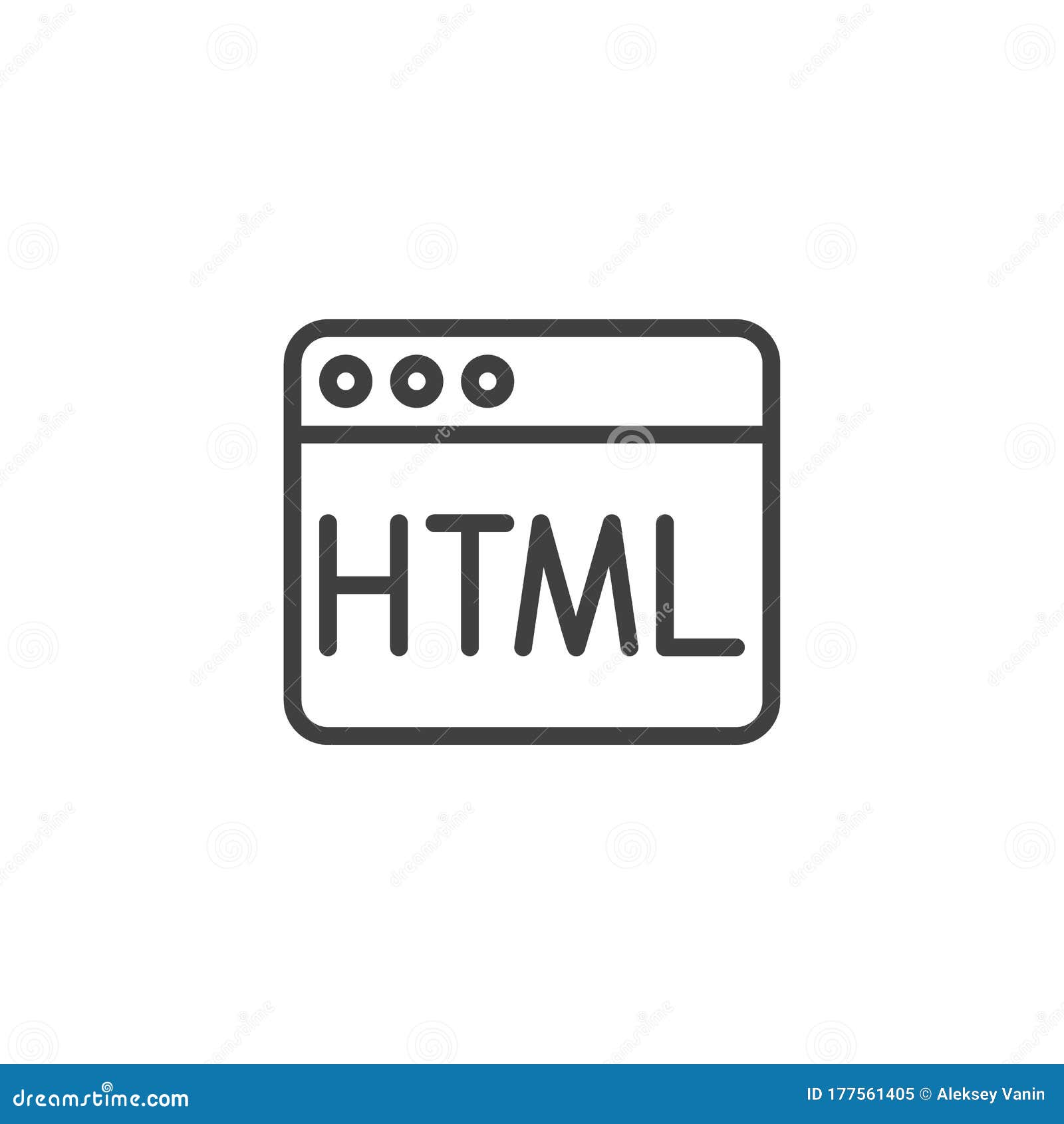 Html code line icon stock vector. Illustration of pictogram - 177561405