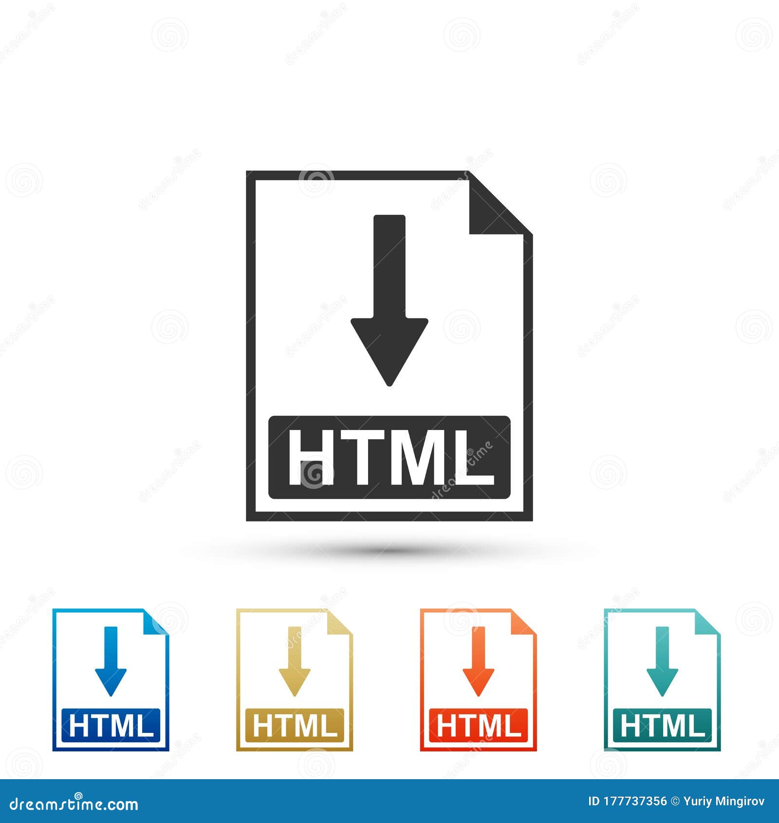 Download HTML File Document Icon. Download HTML Button Icon ...