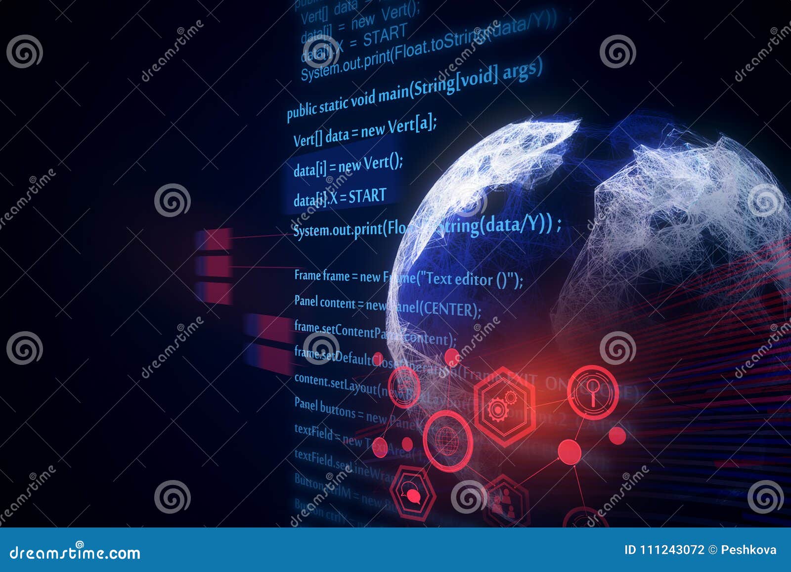 HTML globe texture stock photo. Image of creative, business - 111243072