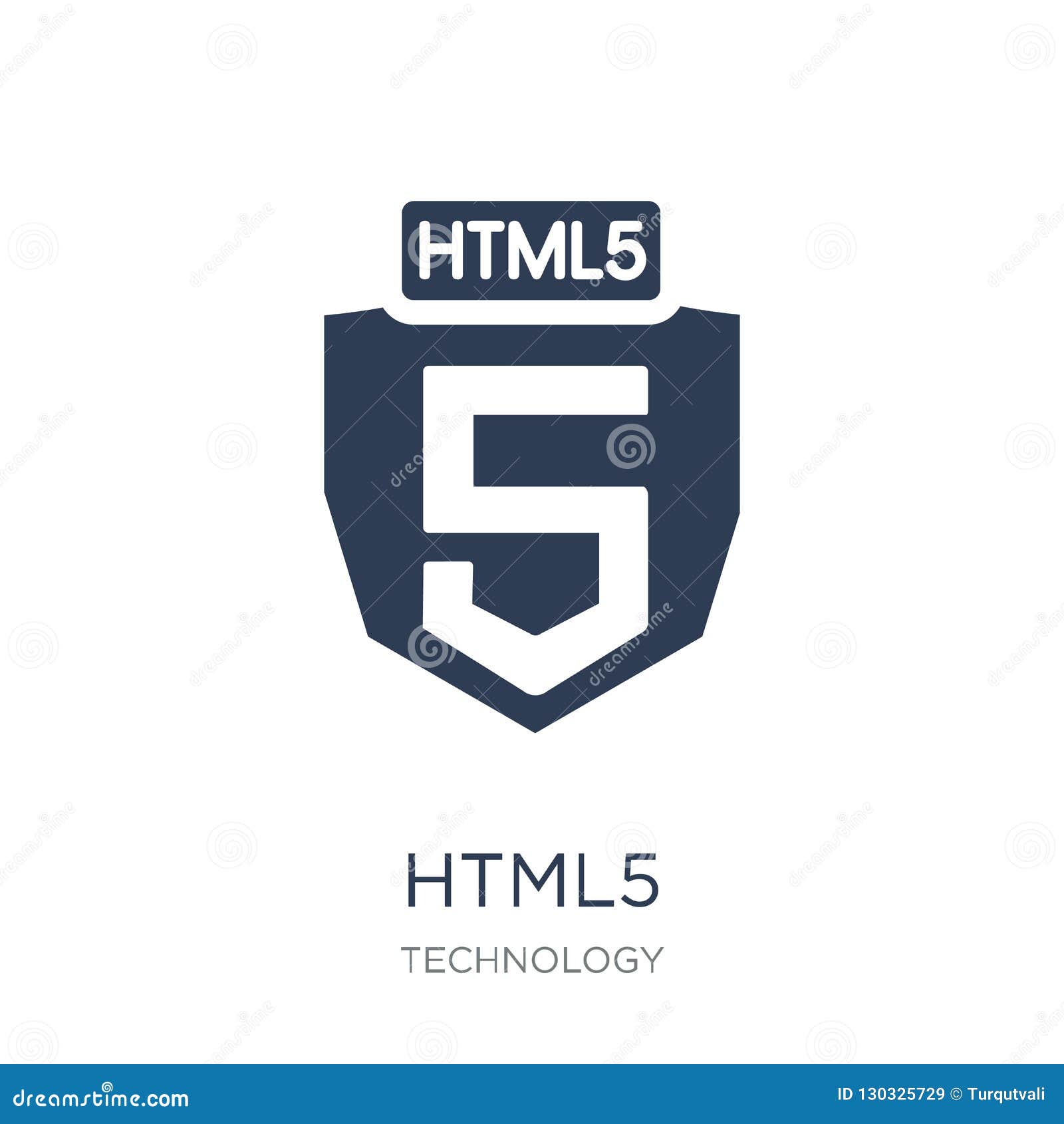 HTML5 Icon. Trendy Flat Vector HTML5 Icon on White Background Fr Editorial  Stock Image - Illustration of website, html: 130325729