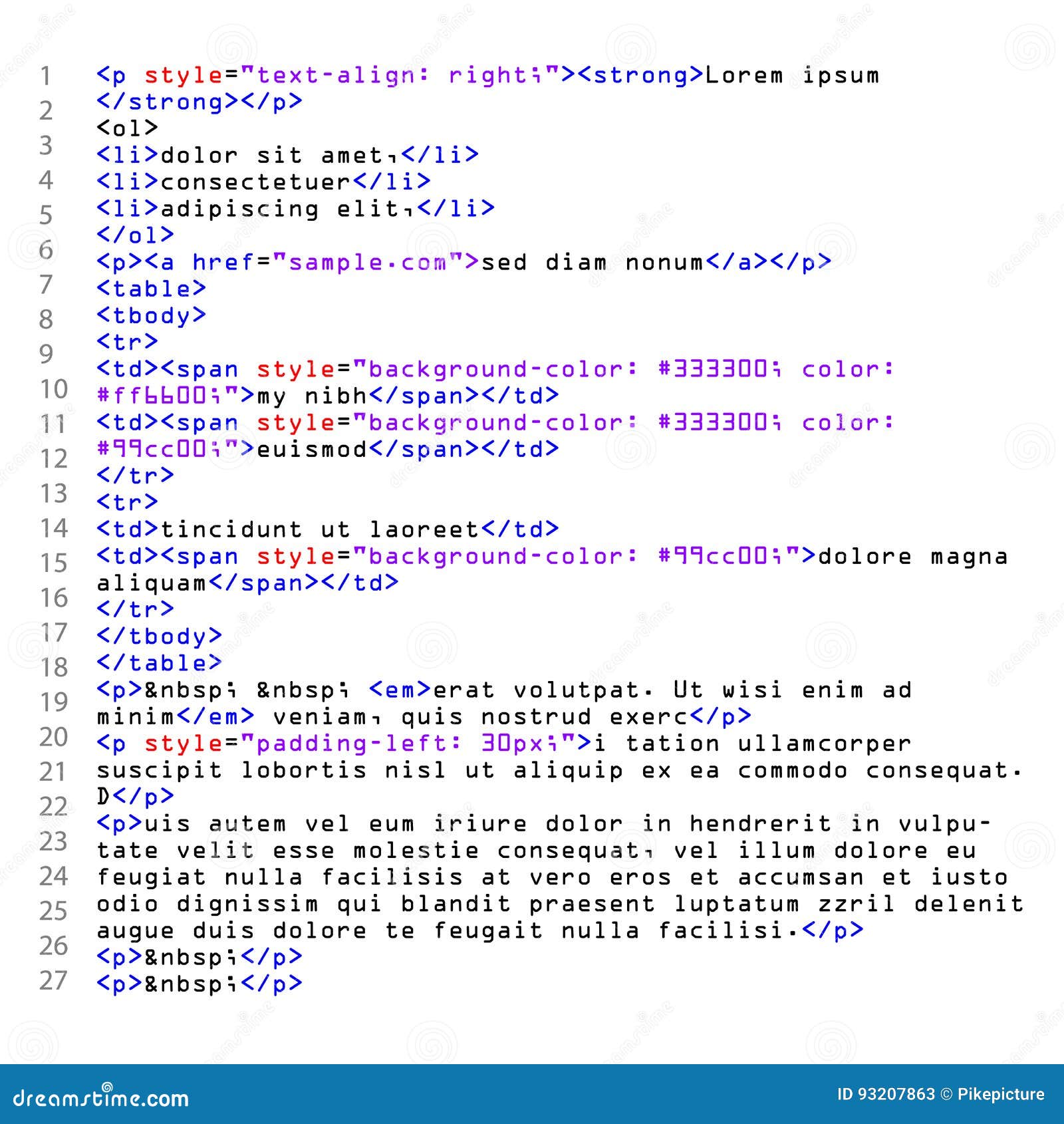 HTML Simple Code Vector Colorful Abstract Program Tags In Developer 