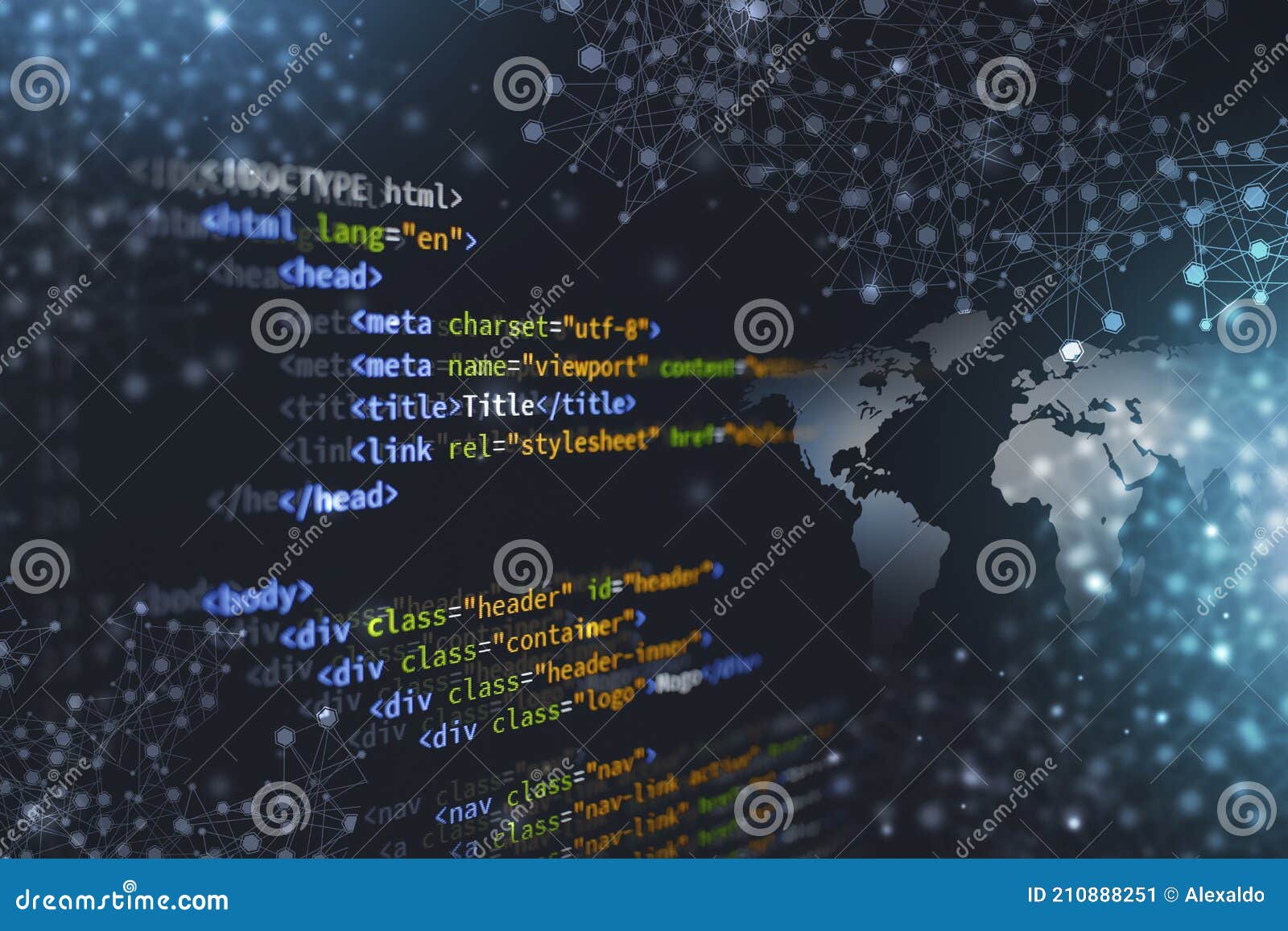 Html Web Coding Computer Language Stock Image - Image of cyber, program ...