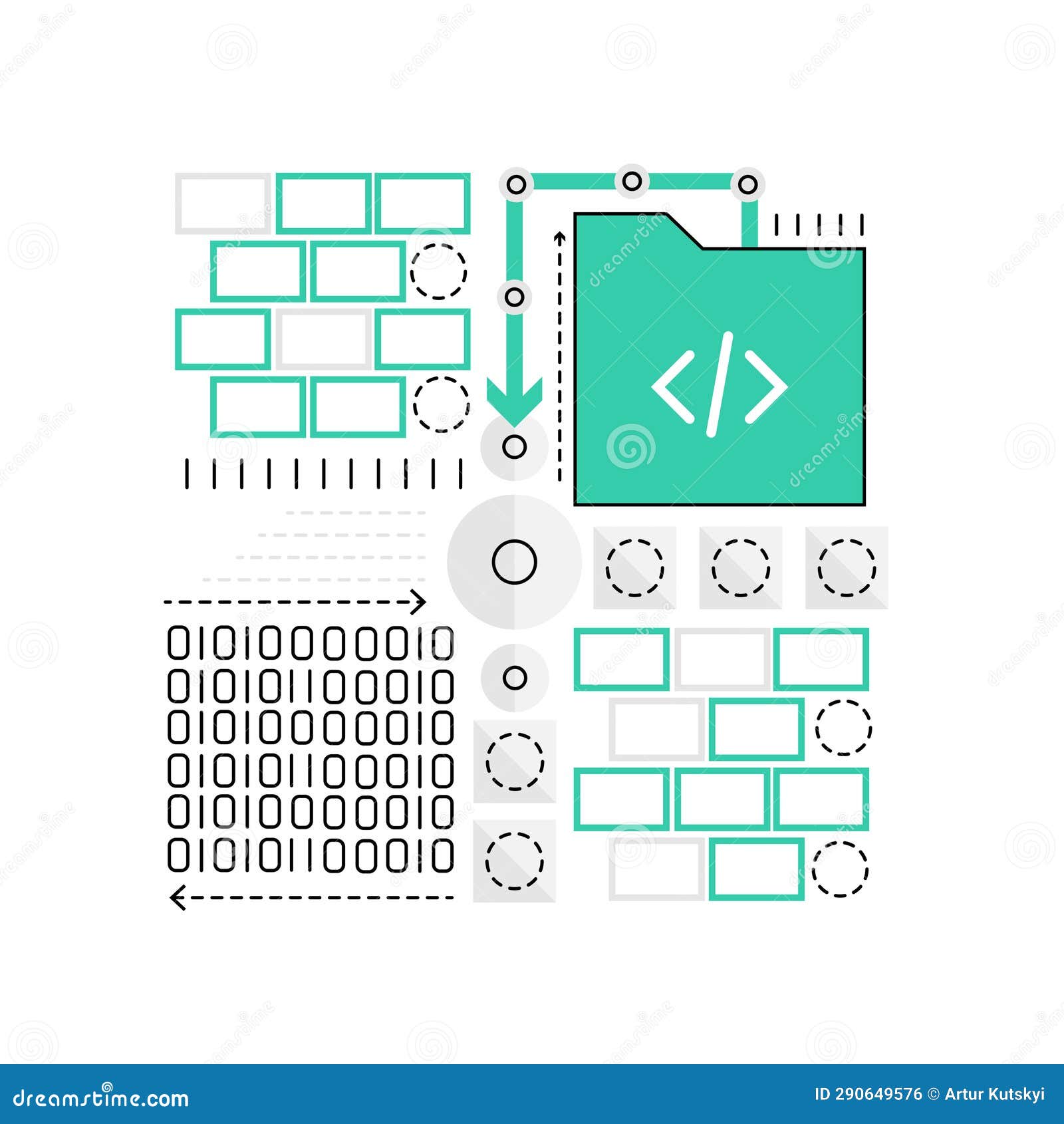 Html web coding stock vector. Illustration of mobile - 290649576