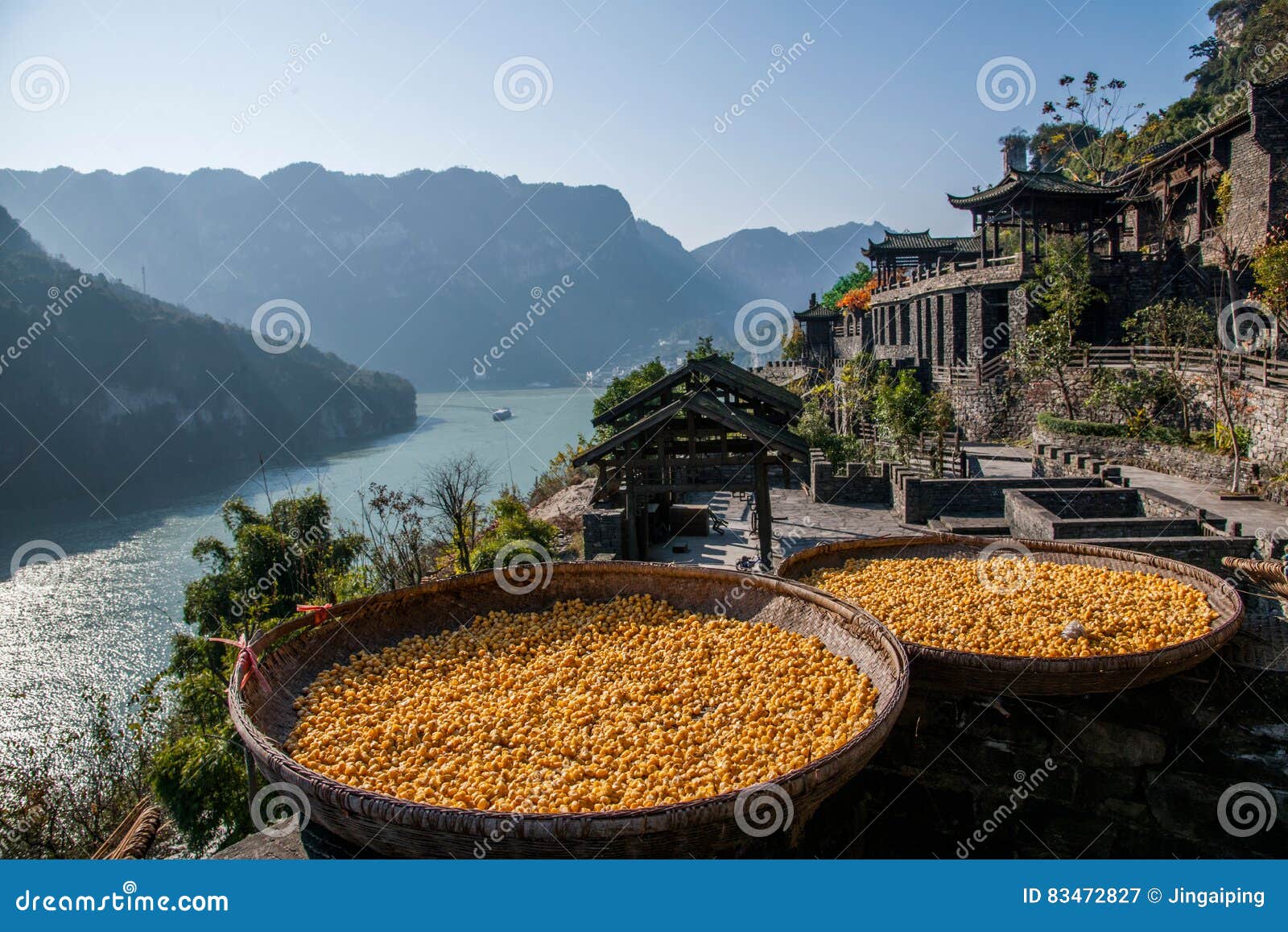 hubei yiling yangtze river three gorges dengying xia in the `three gorges people` ba wang cottage wine workshop