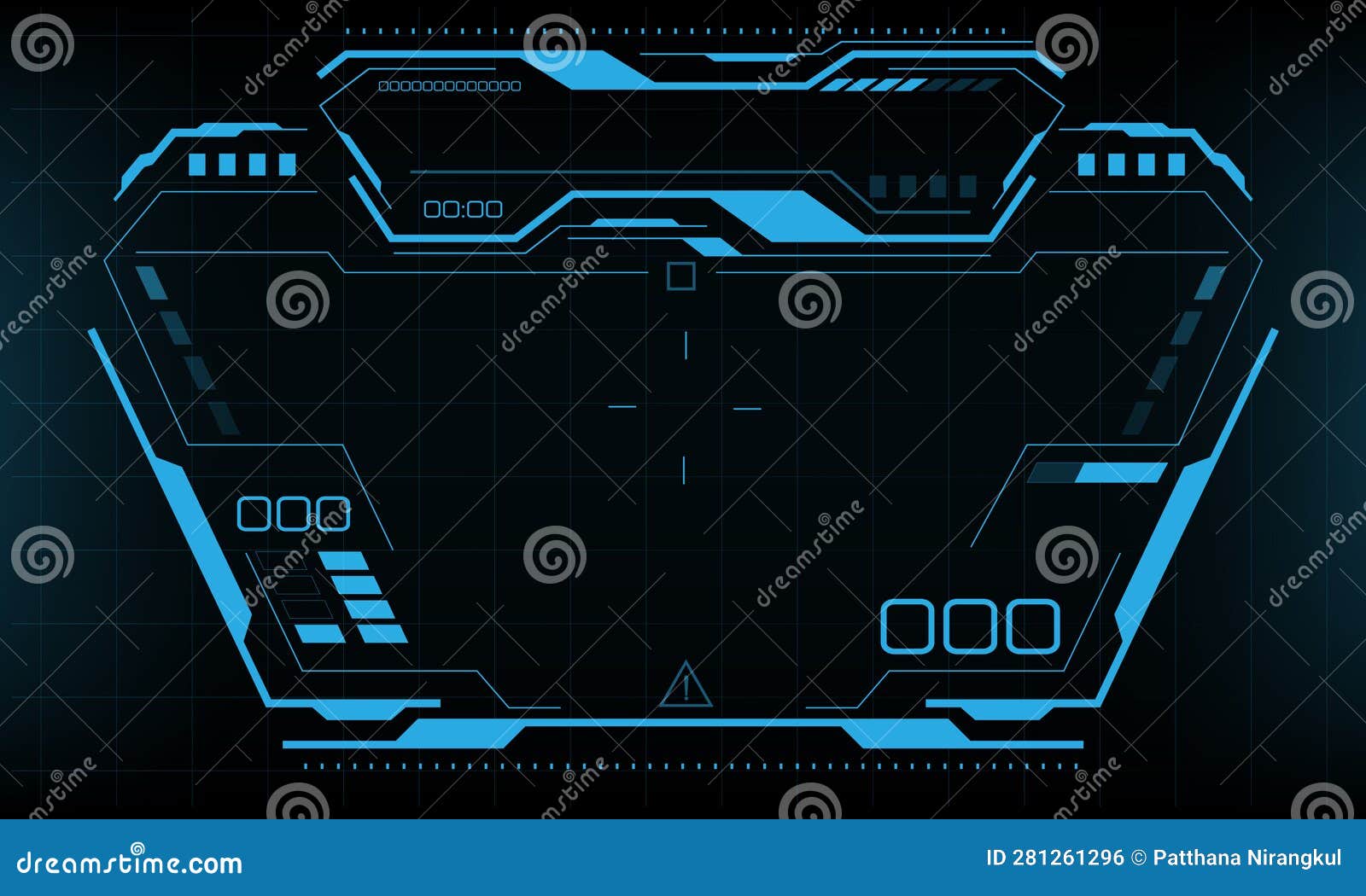 hud sci-fi interface screen blue dashboard digital view  virtual reality futuristic technology display 