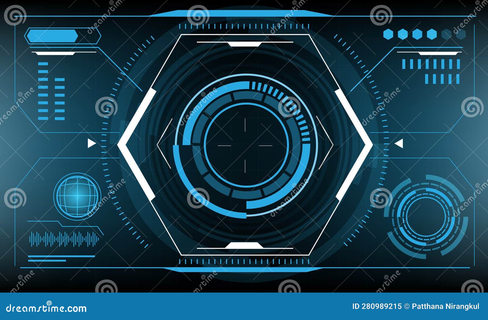 hud sci-fi interface screen view  virtual reality futuristic technology display 